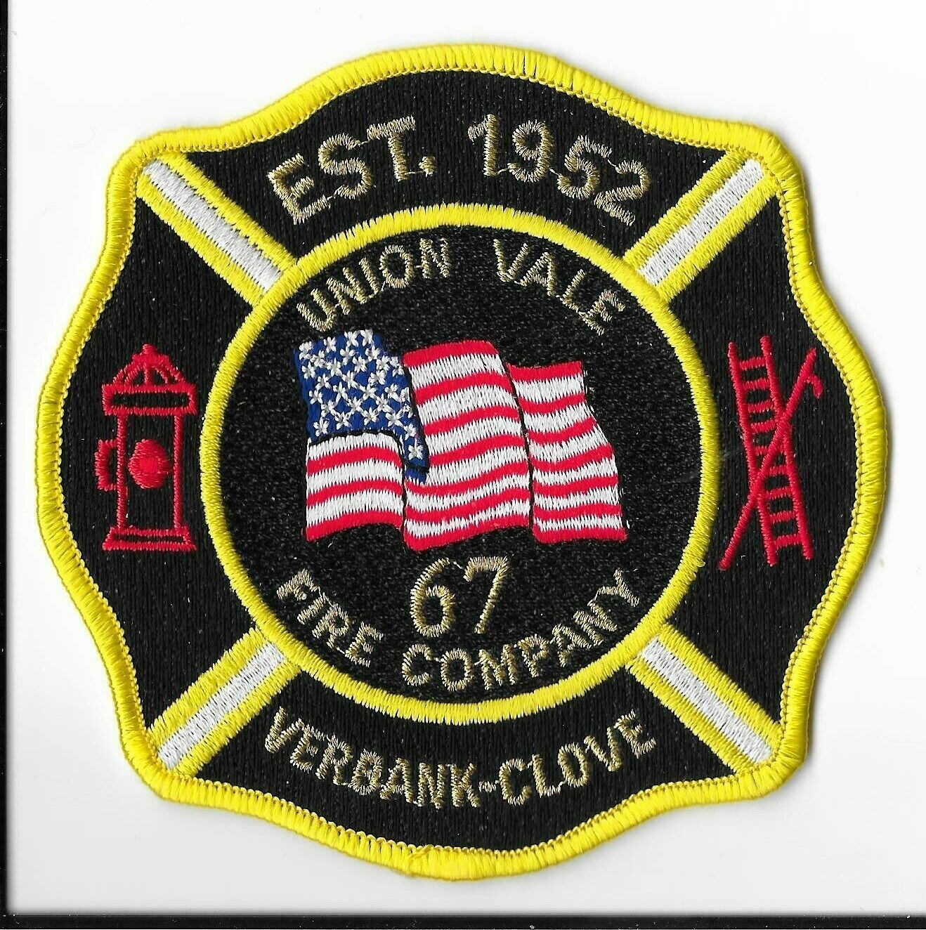 Union Vale Fire Company 67 Verbank - Clove NY patch ship from Australia
