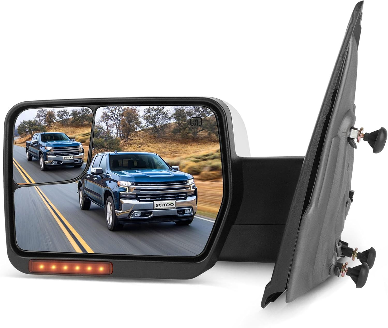 Towing Mirrors Fit for 2004-2014 for Ford for F-150 Blind Spot Mirror Power Heat