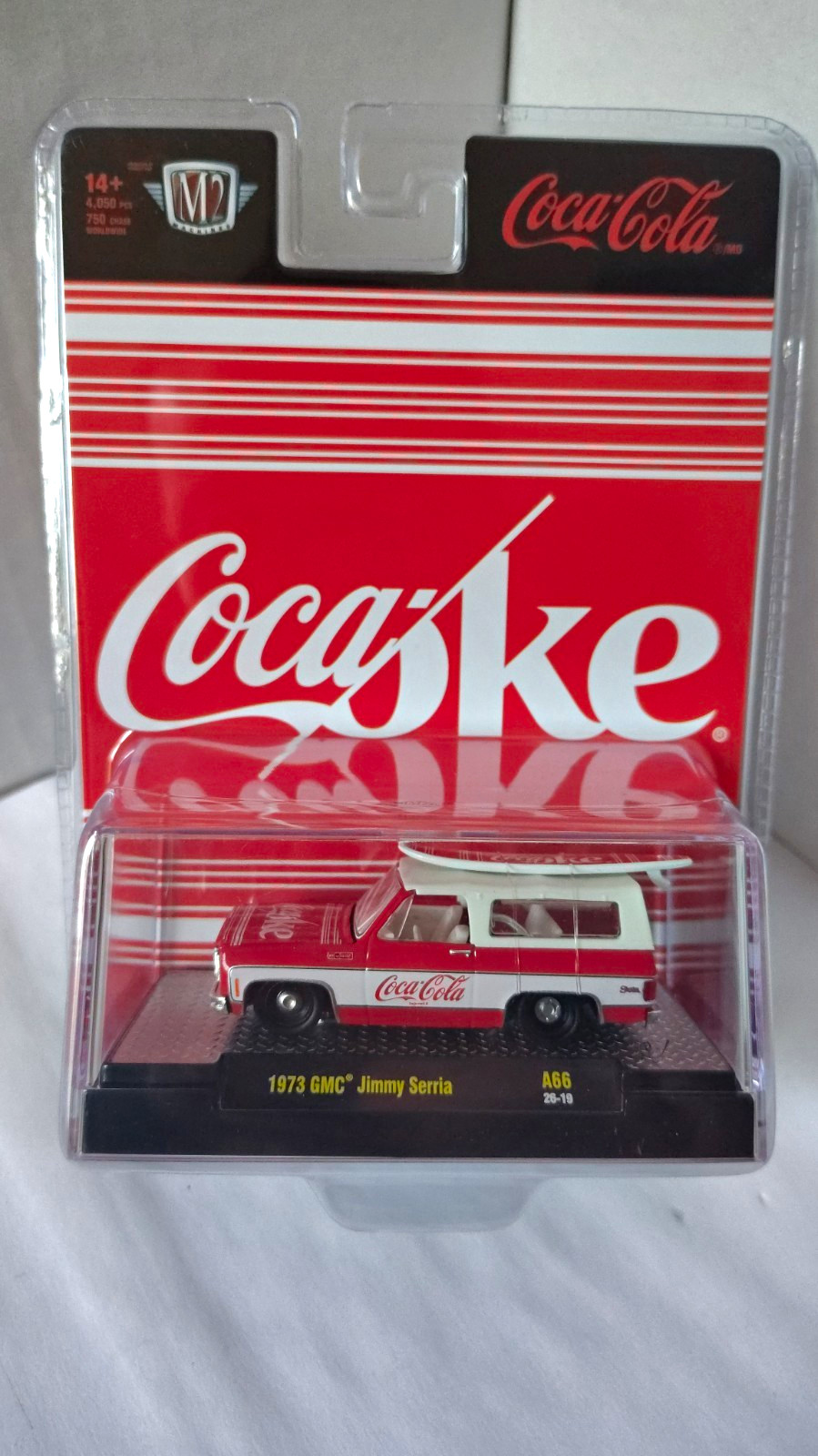 Coca-Cola M2 Machines 1973 GMC Jimmy Sierra Diecast Car Red/White