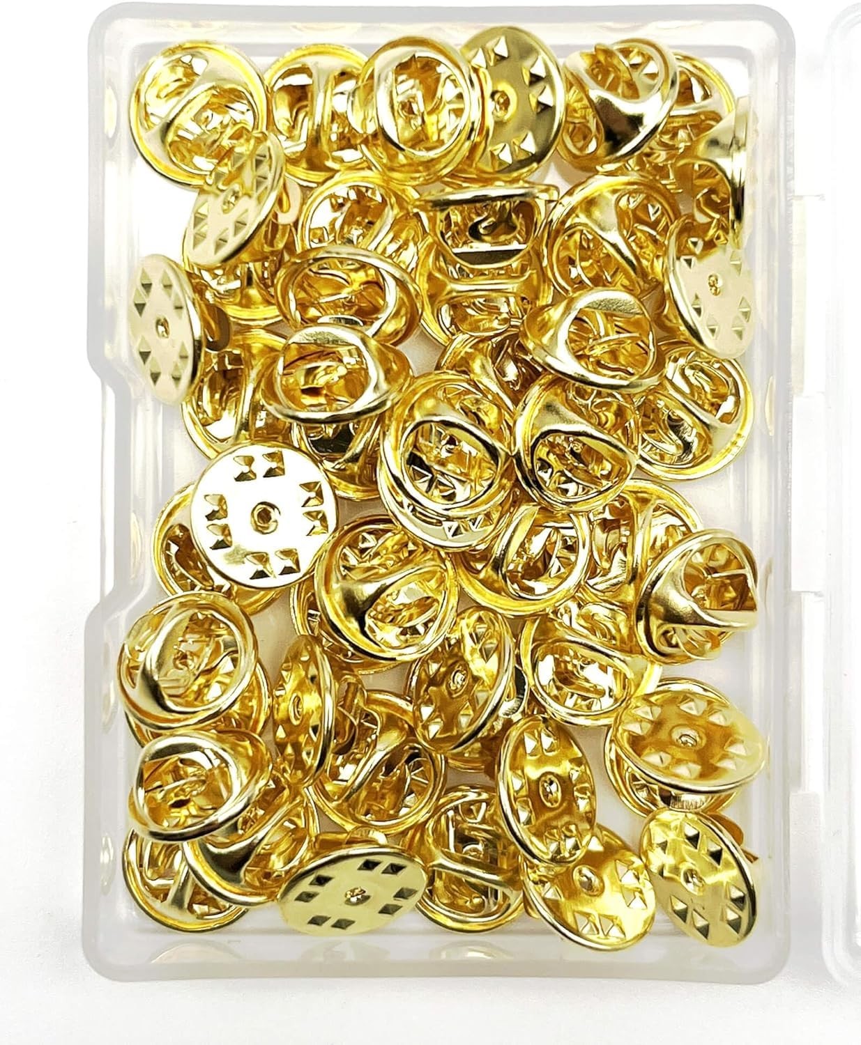 JIANYI 50PCS Premium Locking Pin Backs for Lapel Badges & Secure Fasteners