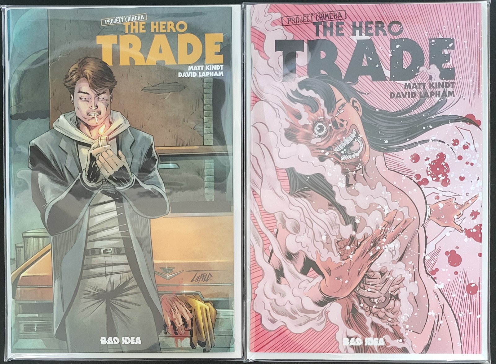 Hero Trade #1, Lot of 2 Standard Covers, NM/Better , 1st