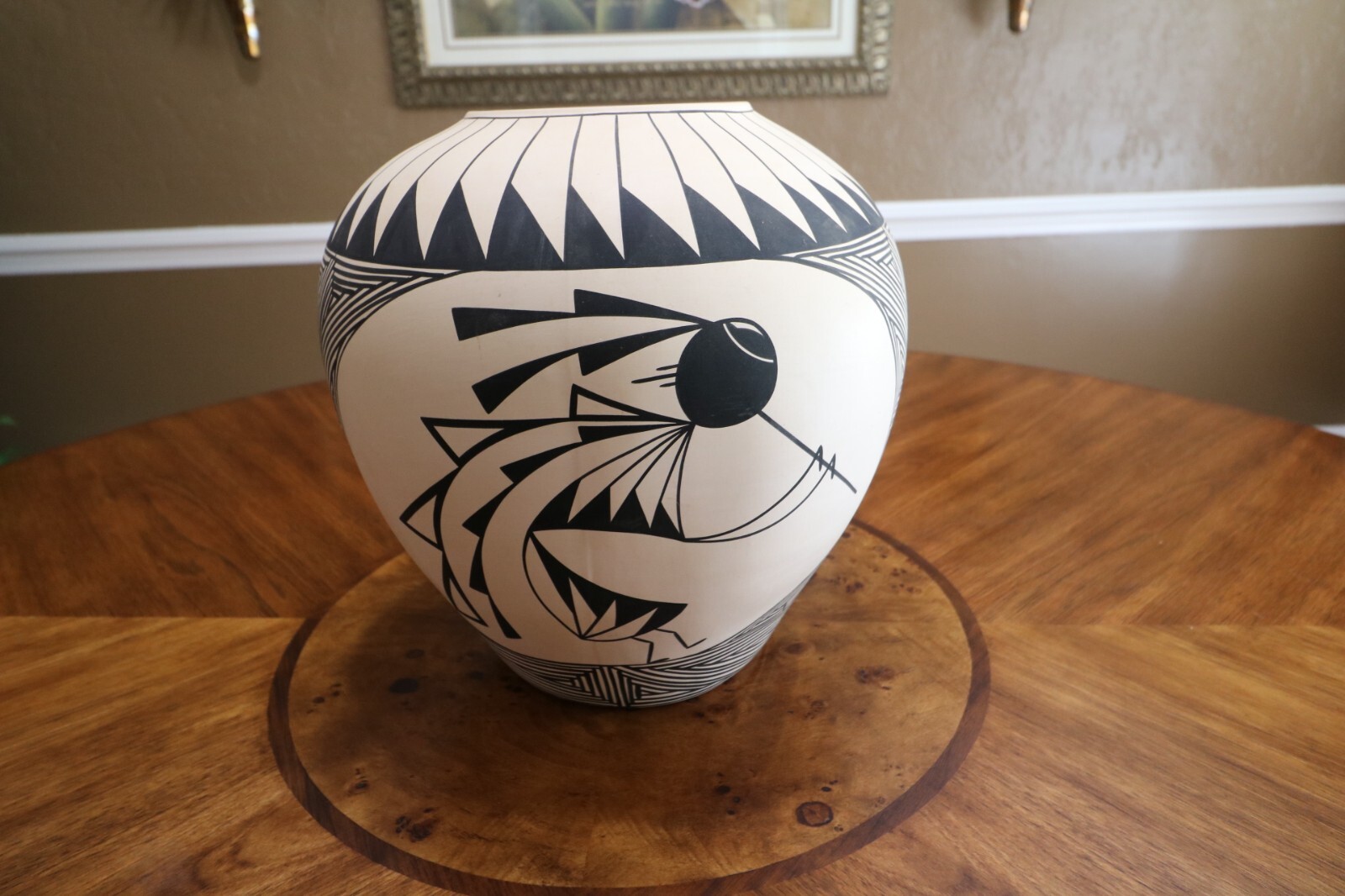VINTAGE EXTRA LARGE ACOMA PUEBLO POTTERY by CHRIS CHINO 1998