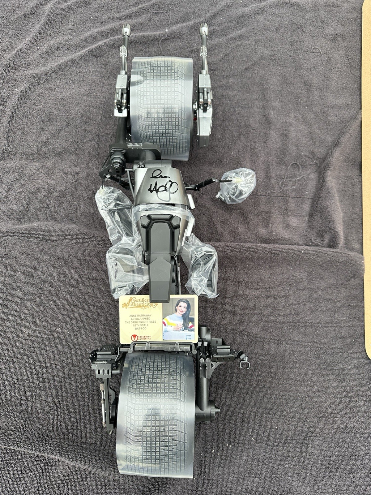 Anne Hathaway Autographed Authentic HUGE The Dark Knight Rises 1/6 Scale Batpod