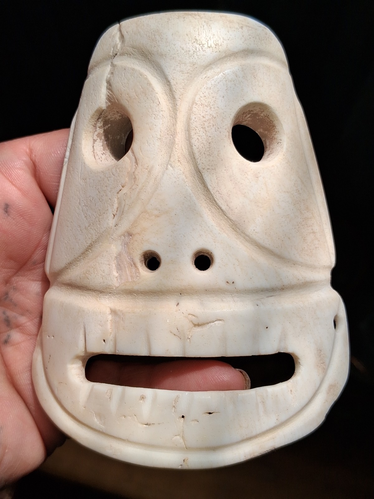 Teotihuacan Conch shell Skull burial offering Mesoamerican Artifact