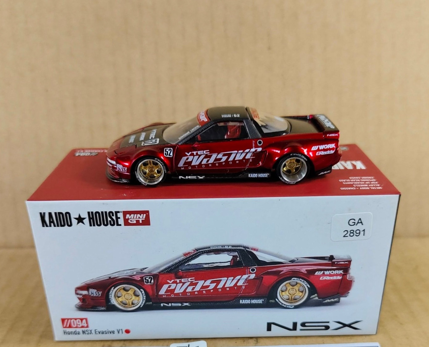 Kaido House x Mini GT 1:64 Honda NSX Evasive V1 KHMG094 Red - Unsealed