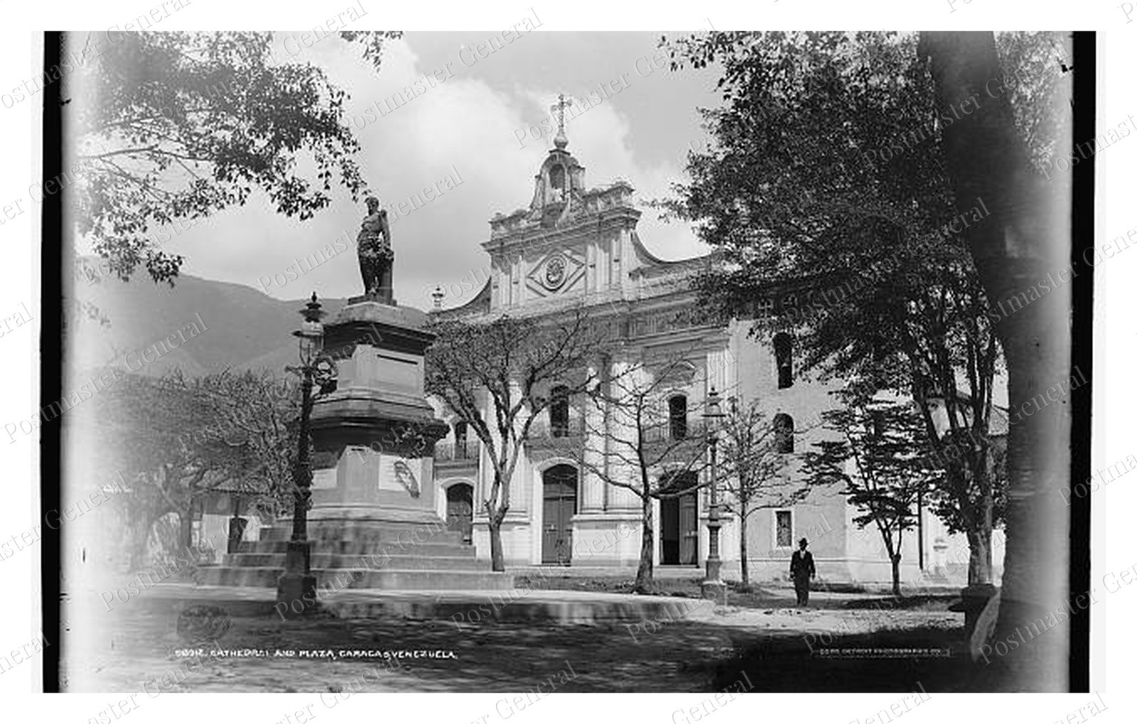 Caracas Venezuela Cathedral Plaza Standard Postcard COPY RPPC