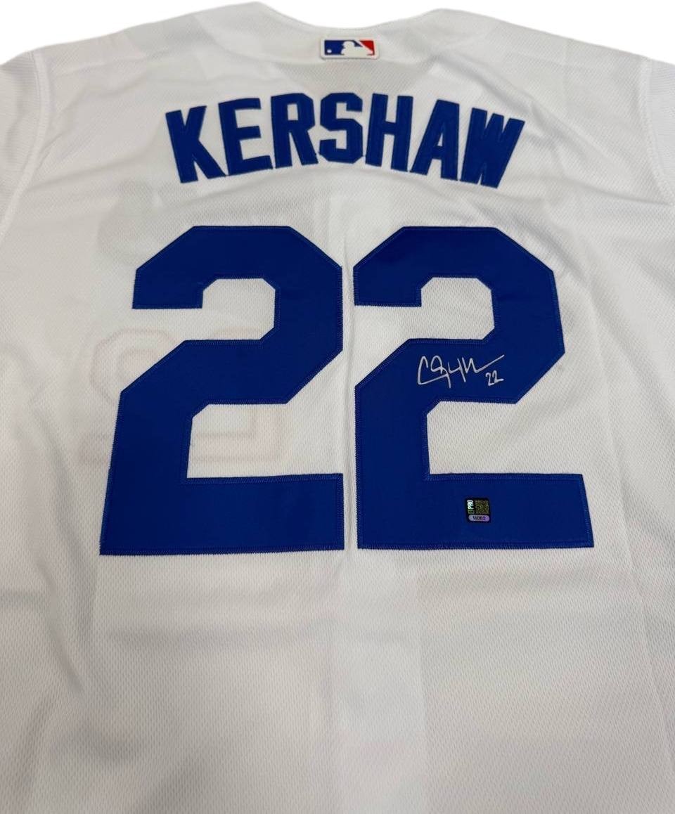  Clayton Kershaw Signed MLB Autographed COA Jersey White