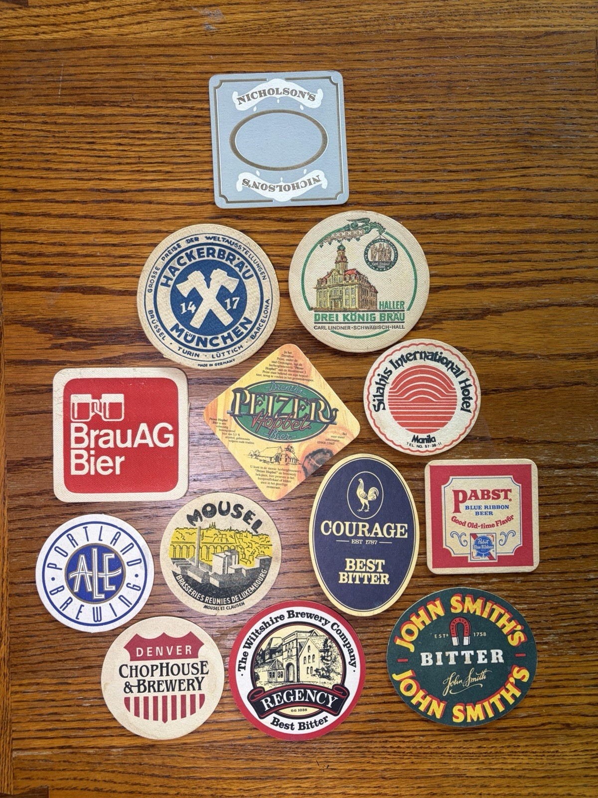Vintage Beer Coaster Lot 13 Hackerbrau Pabst John Smiths European Breweriana