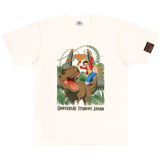JP Size M USJ One Piece x Jurassic World T-shirt Luffy Tyrannosaurus