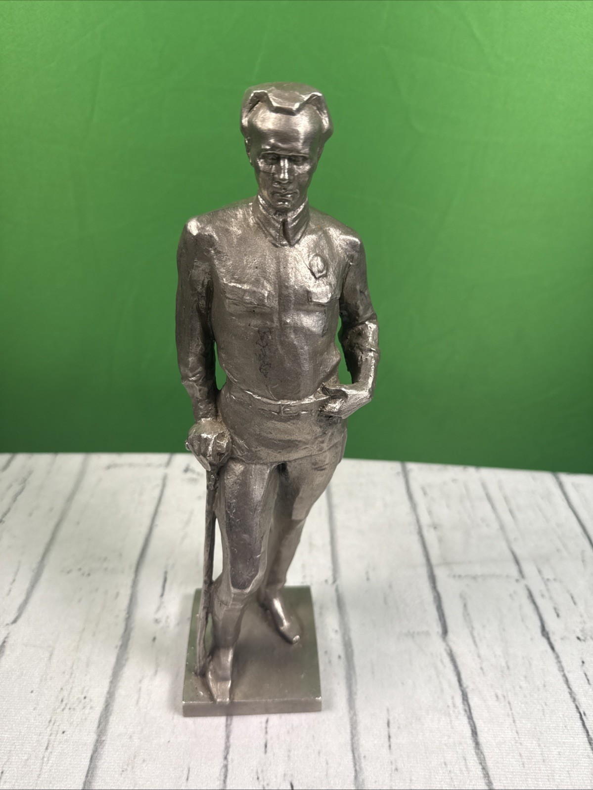 1976 Ukrainian Soviet Bust USSR Ostrovsky Figurine Metal revolutionary 11.5 In