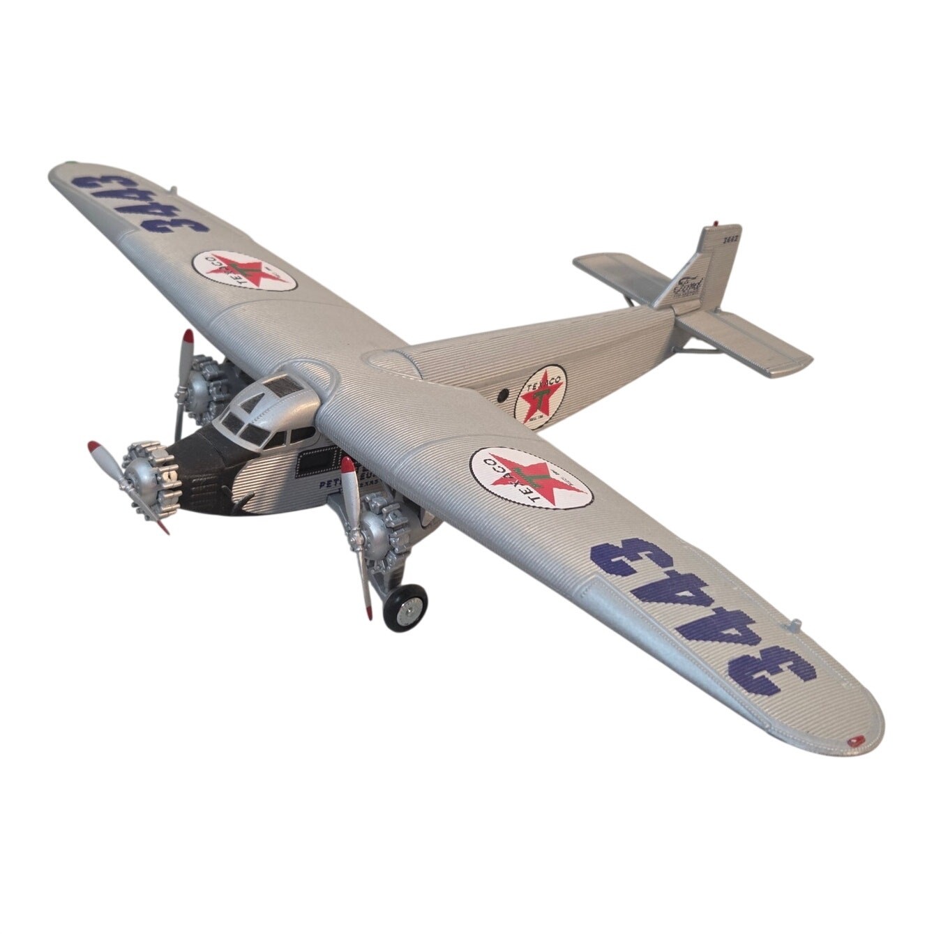 ERTL Die-Cast 1927 Ford Tri-Motor Airplane Coin Bank 7th in Wings  Texaco Series