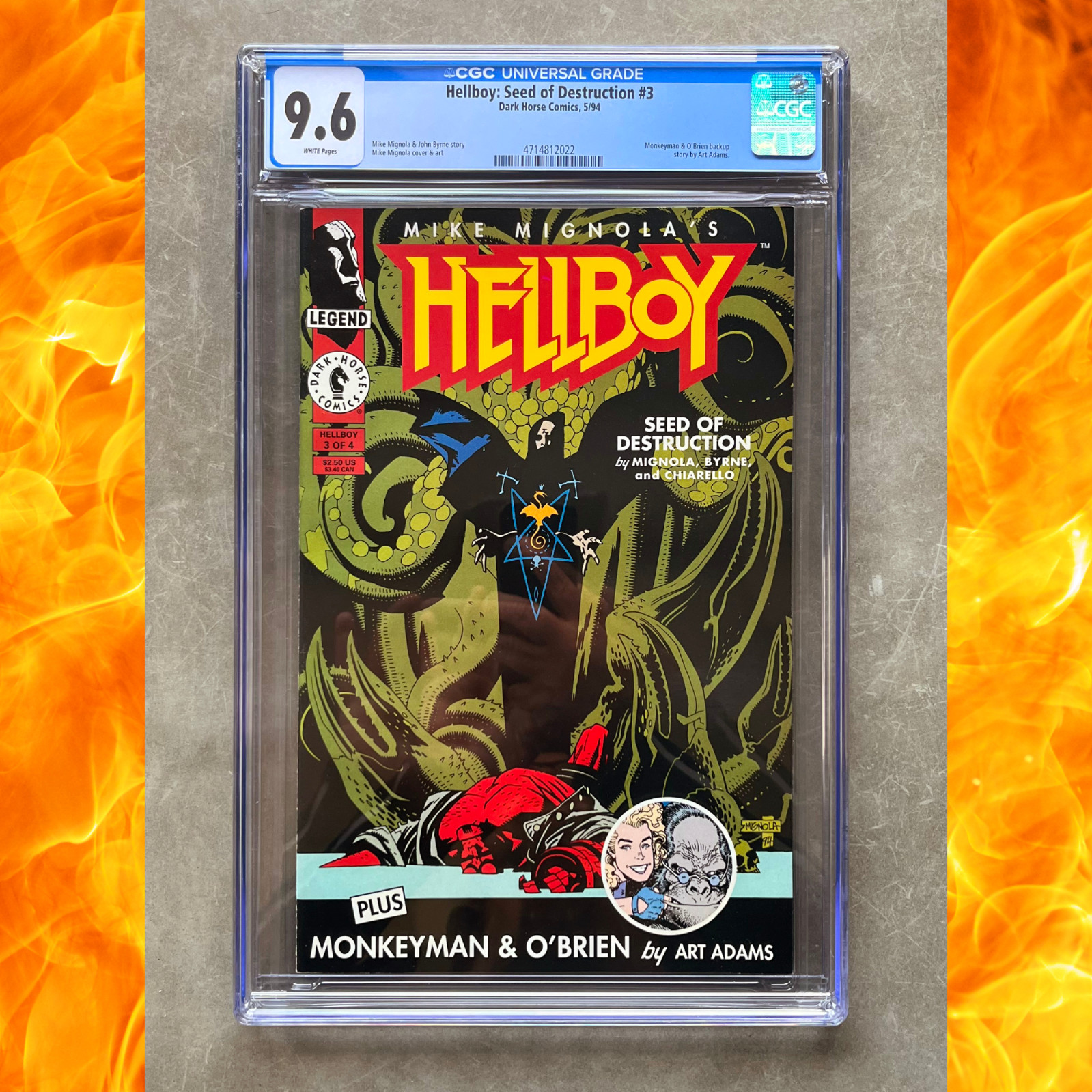 🔥 Hellboy: Seed of Destruction #3 CGC 9.6 NM+ (DH 1994) Classic Mike Mignola 🔥