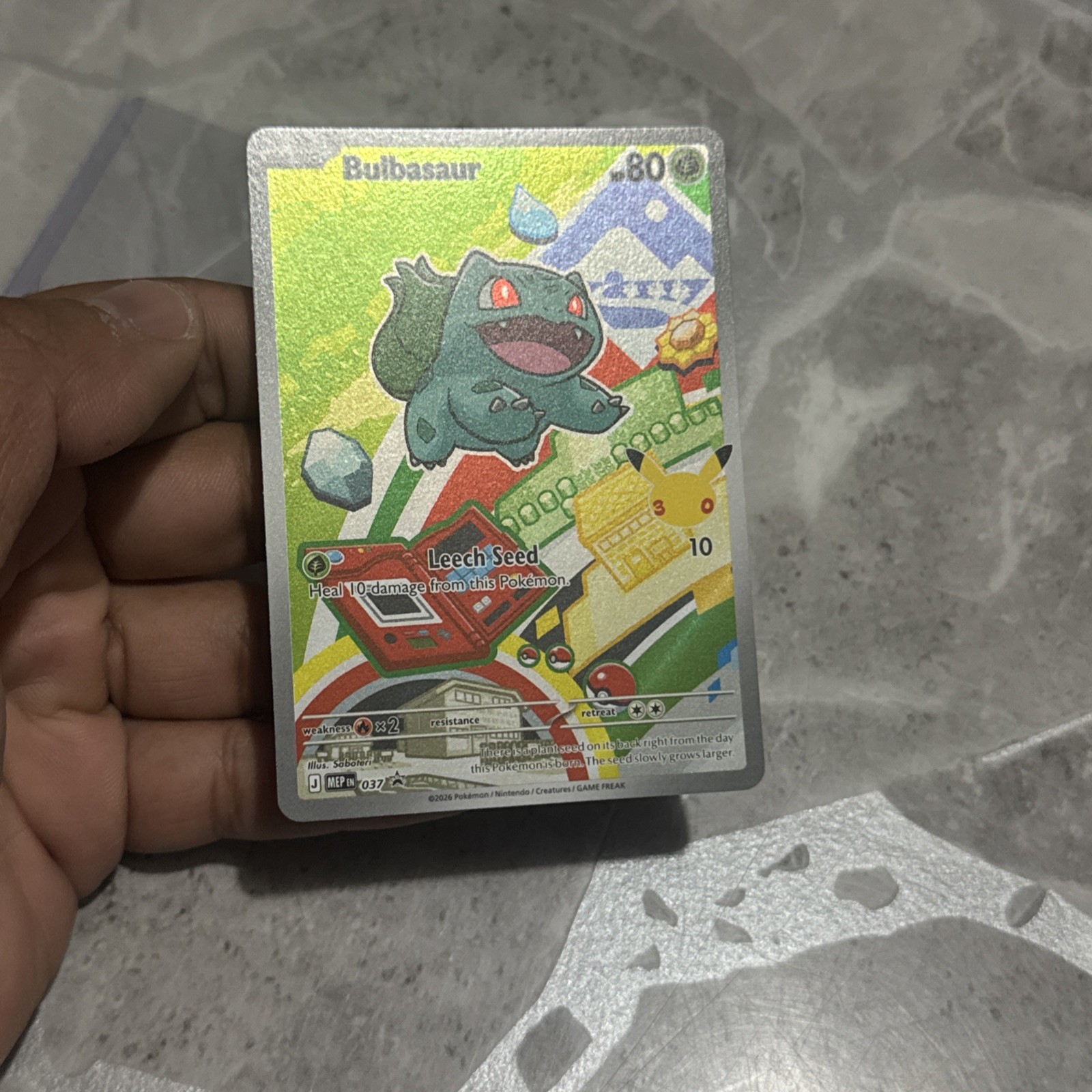 First illustration Bulbasaur 037 Pokemon - mint condition First illustration Bulbasaur 037 Pokemon - mint condition