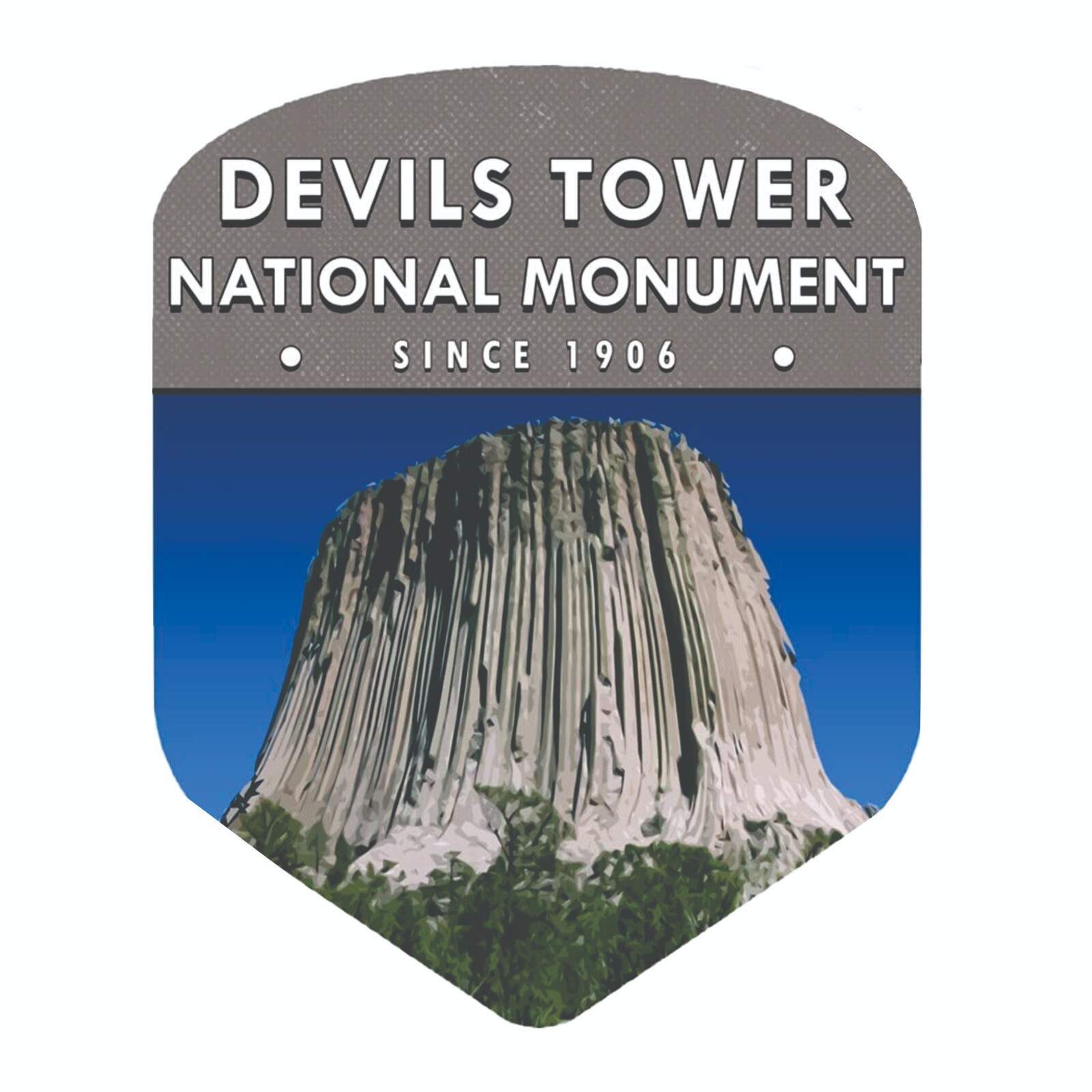 Devil's Tower Sticker Wyoming Park Decal