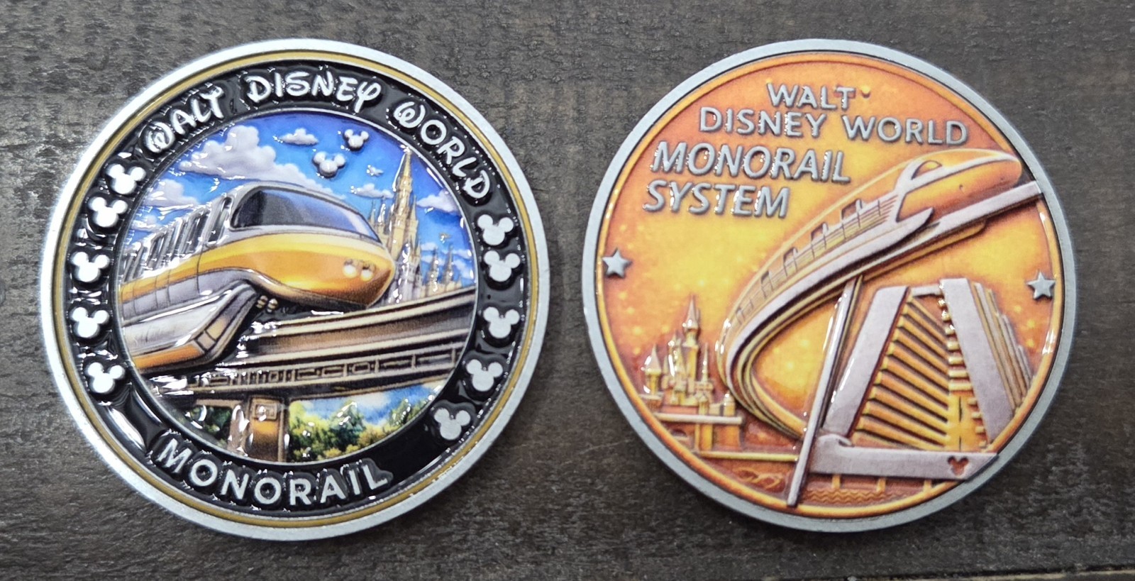 Disney World Yellow Monorail Collectible Challenge Coin Token