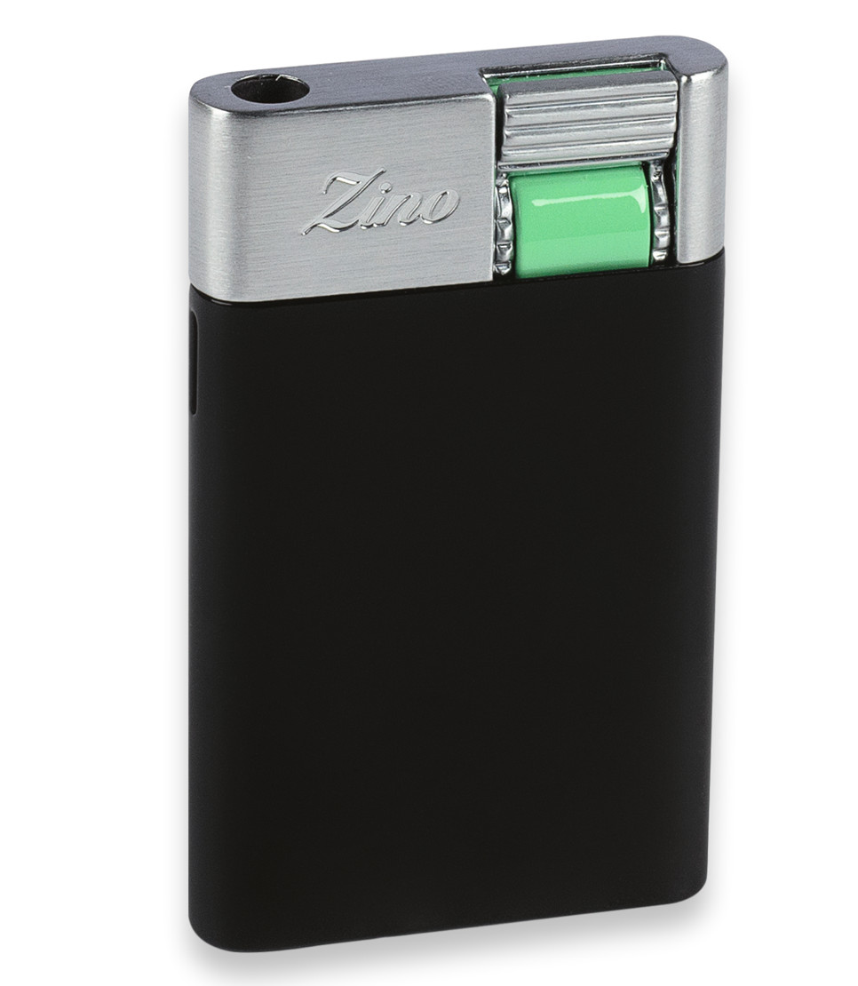 Zino ZM Jetflame Cigar Lighter, Black & Brushed Chrome, 51002979, New In Box