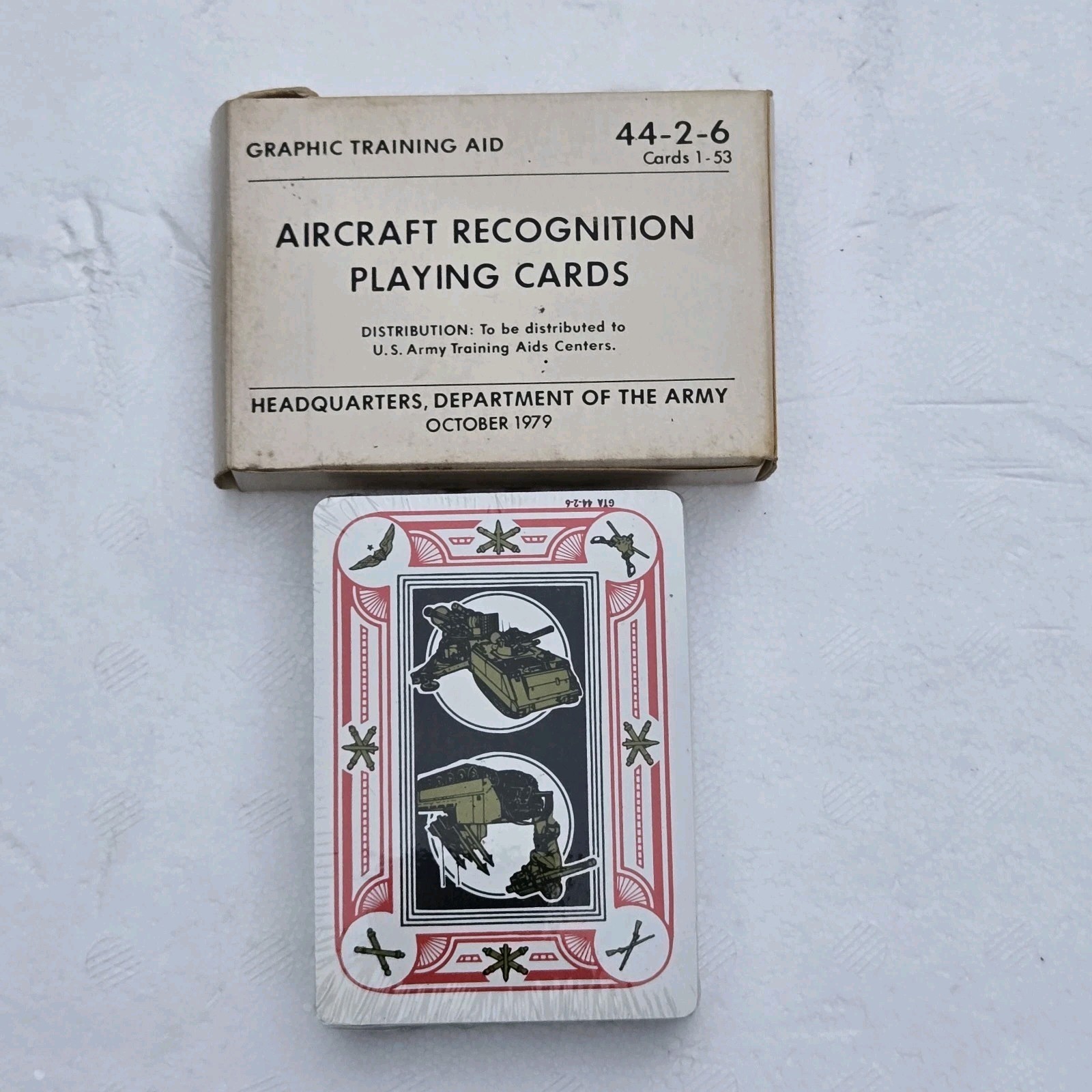 NIB Aircraft Recognition Playing Cards 1979 Graphic Training 44-2-6 US Army
