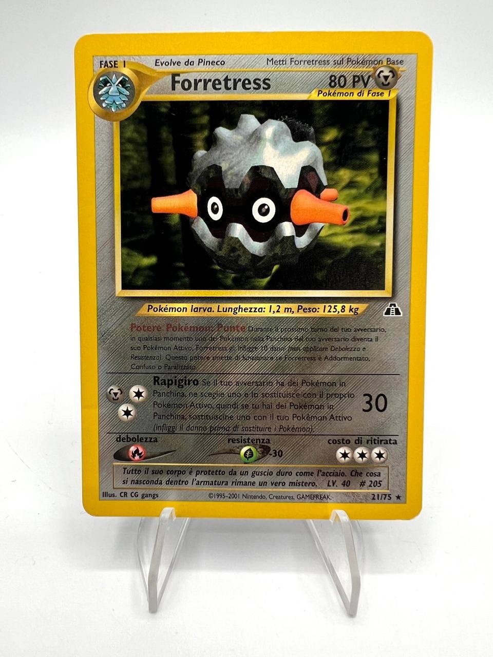 Pokemon Card Forretress Neo Discovery Set 21/75 No Holo Italian Vintage Good