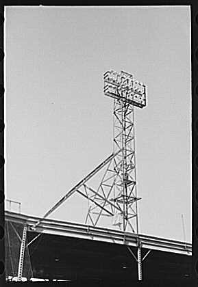 Photo:Saint Paul Minnesota 1937 Baseball Park Light Standards Stadium Sign