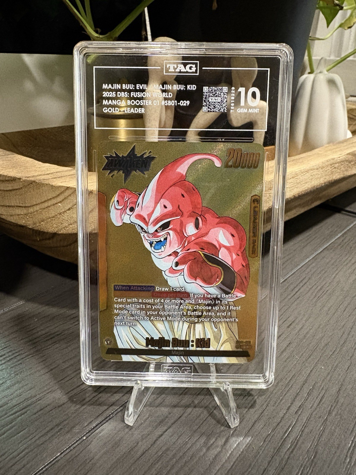 Dragon Ball Super Fusion World Majin Buu Kid SB01-029 Leader GOLD TAG 10