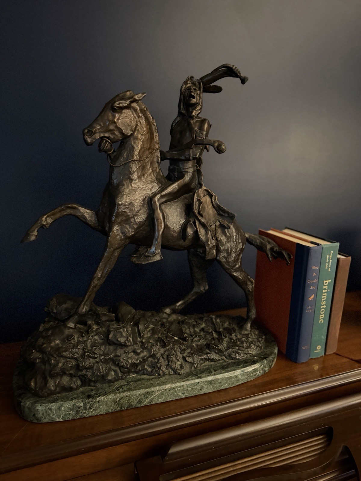 The Triumph Western Art Bronze Sculpture After Frederic Remington 21-1/2” 52lbs