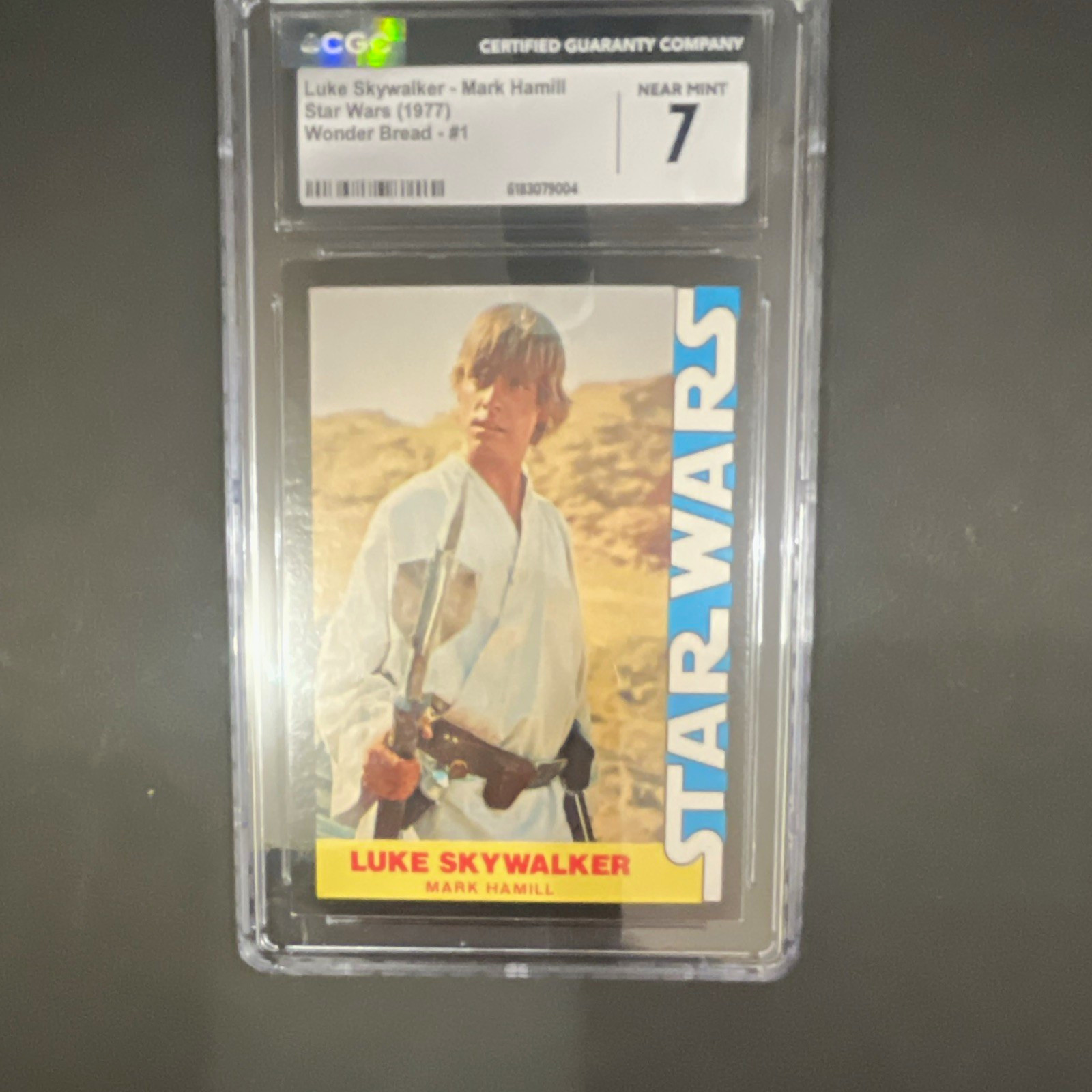 Wonder Bread 1977 Star Wars #1 Luke Skywalker Mark Hamill CGC 7 Card