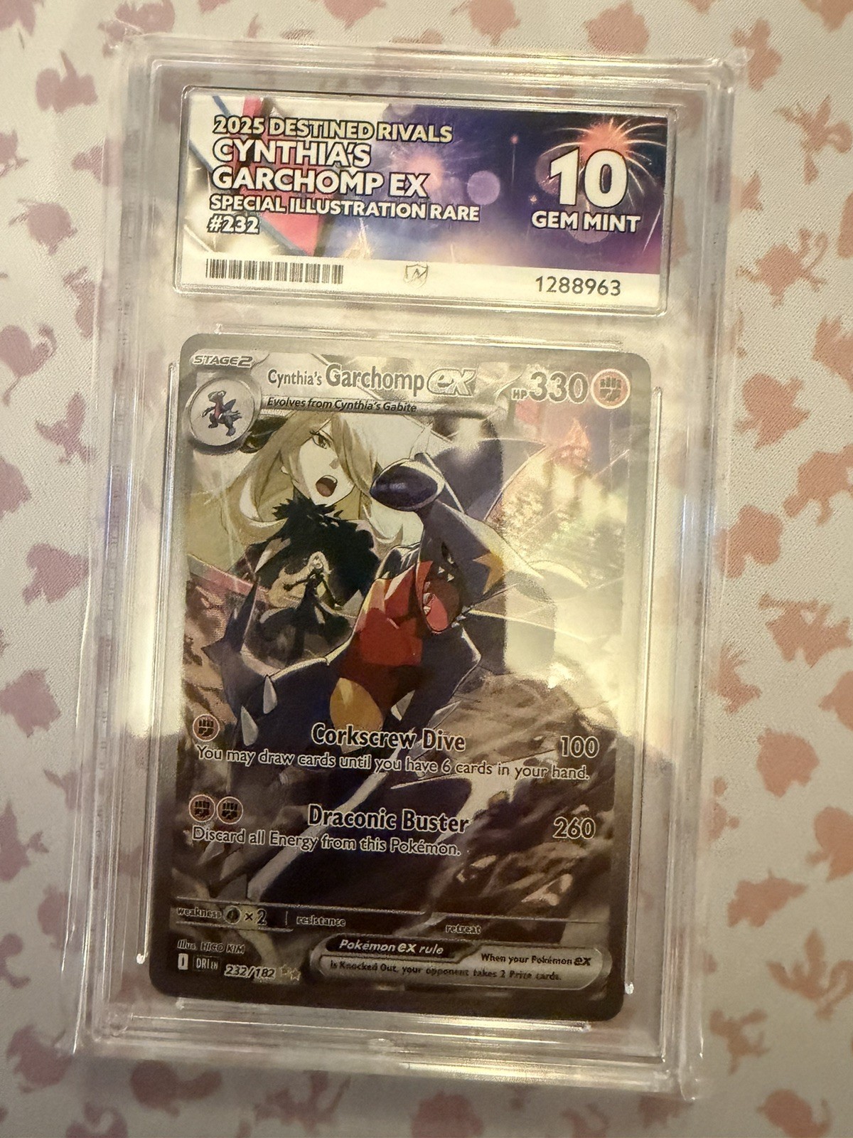 Cynthia’s Garchomp Ex 232/182 Destined Rivals Ace 10 💫PERFECT SUBGRADES 💫 Cynthia’s Garchomp Ex 232/182 Destined Rivals Ace 10 💫PERFECT SUBGRADES 💫