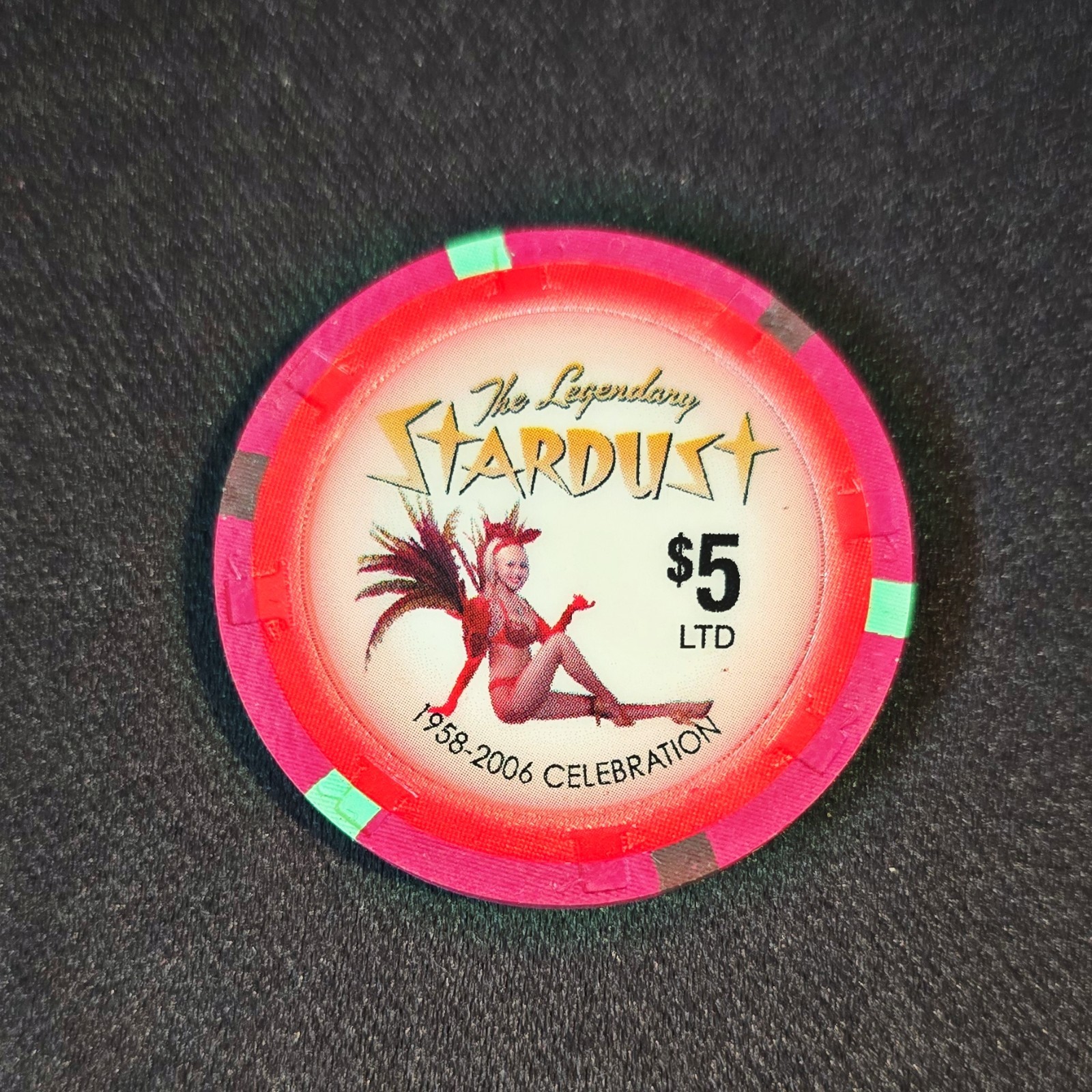Vintage Stardust $5 Casino Chip 2006 Celebration Obsolete Showgirl LTD Rare 