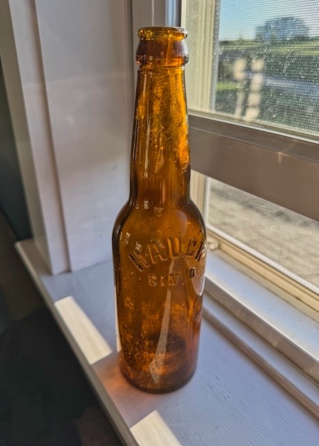 Antique John Hauck Brewing Co. Cincinnati OH Amber Beer Bottle Pre-Prohibition