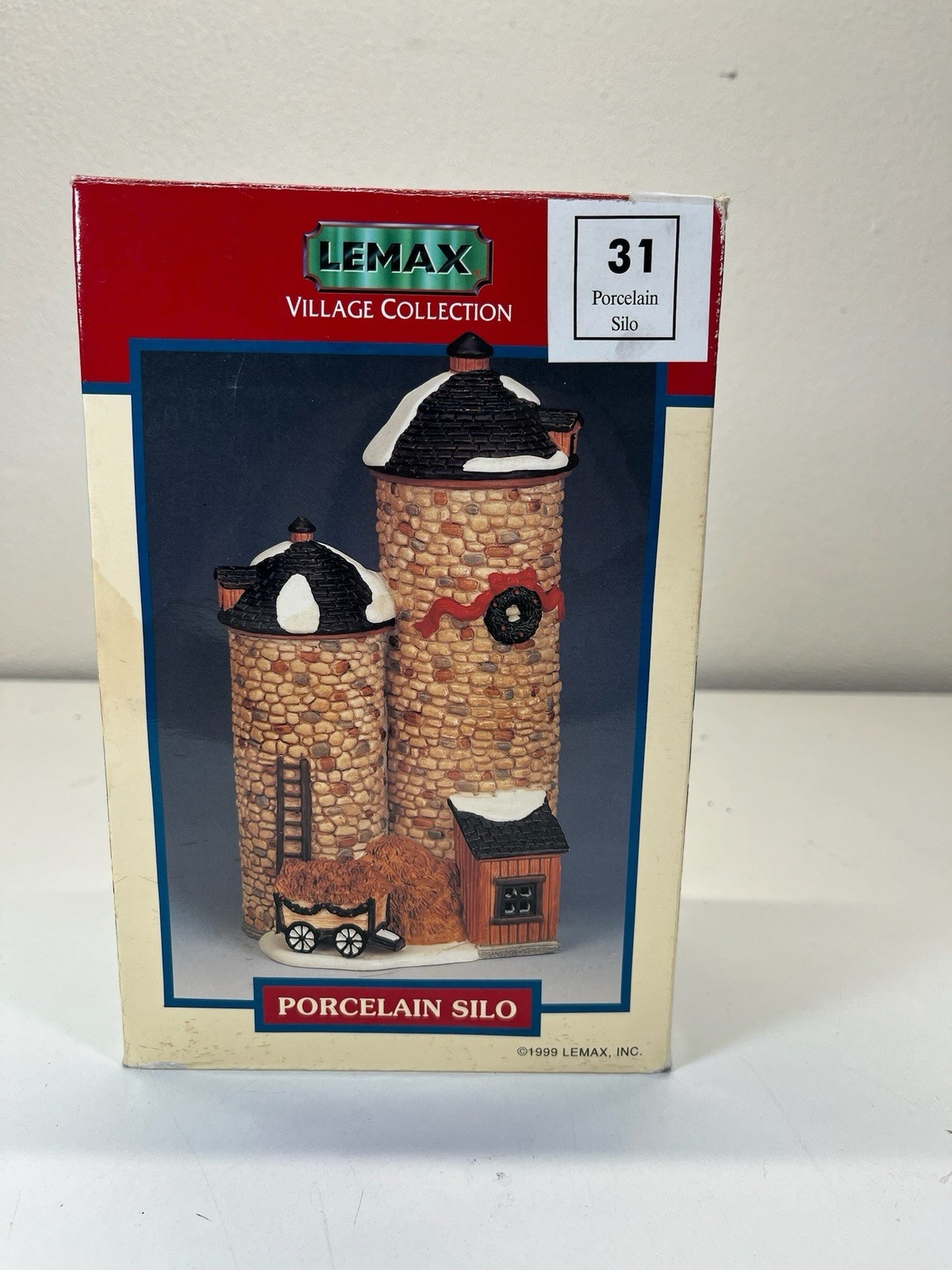 Lemax Village Collection Porcelain Silo 1999 Christmas Farmhouse RETIRED Boxed Lemax Village Collection Porcelain Silo 1999 Christmas Farmhouse RETIRED Boxed
