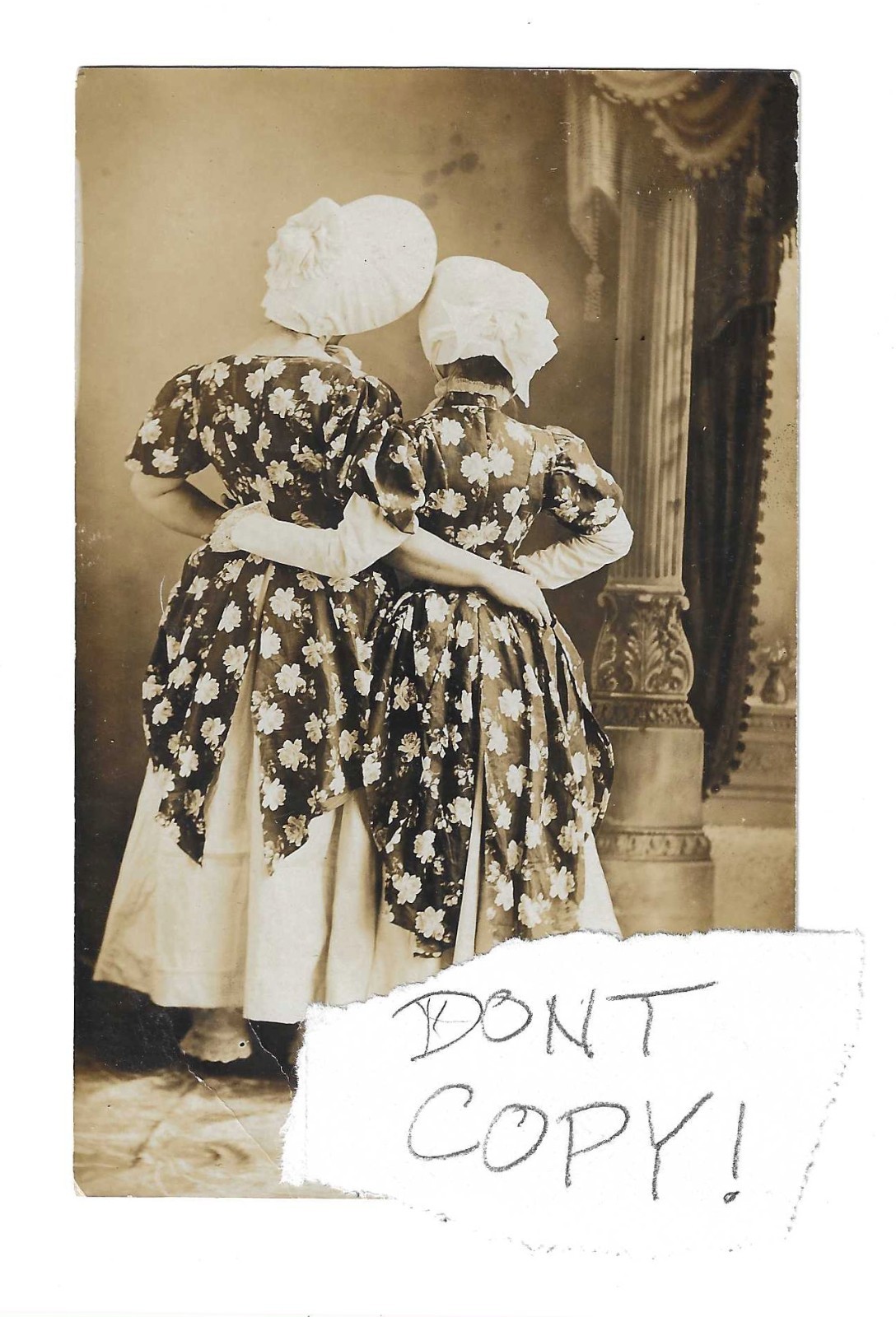 Costume Back View In Studio RPPC Photo Postcard Bruce Wisconsin