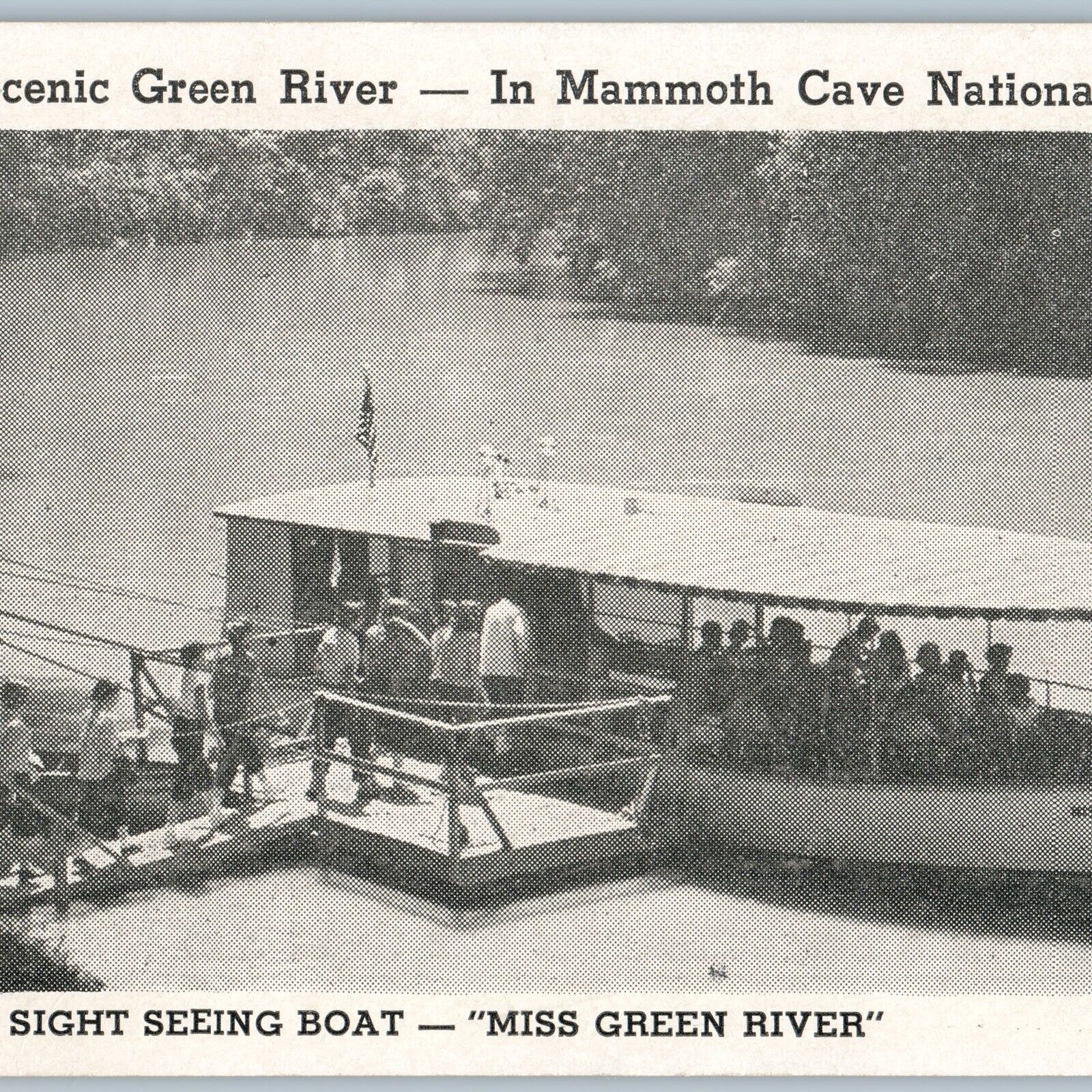 c1910s Mammoth Cave, KY Scenic Boat Trip Schedule Ticket Price Advertising A190