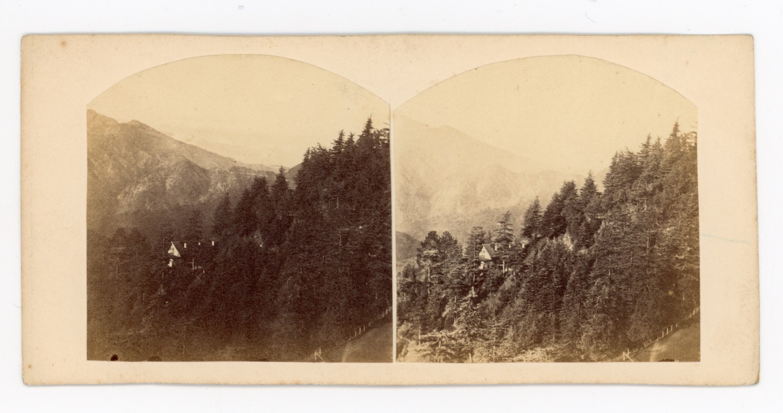 Original Stereoview Photo Simla India Landscape Original Stereoview Photo Simla India Landscape