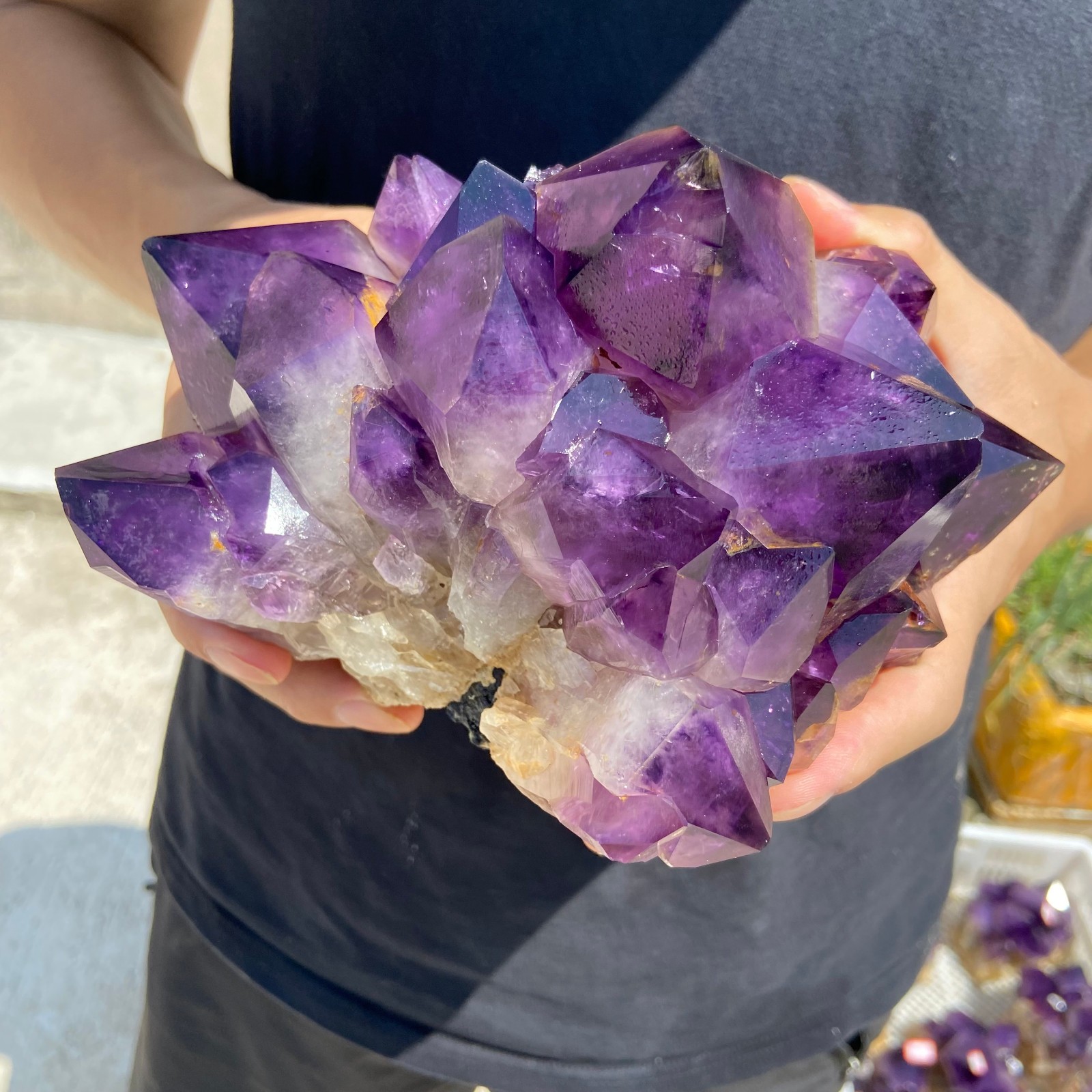 5.8lb Natural amethyst cluster quartz crystal Raw mineral specimen healing