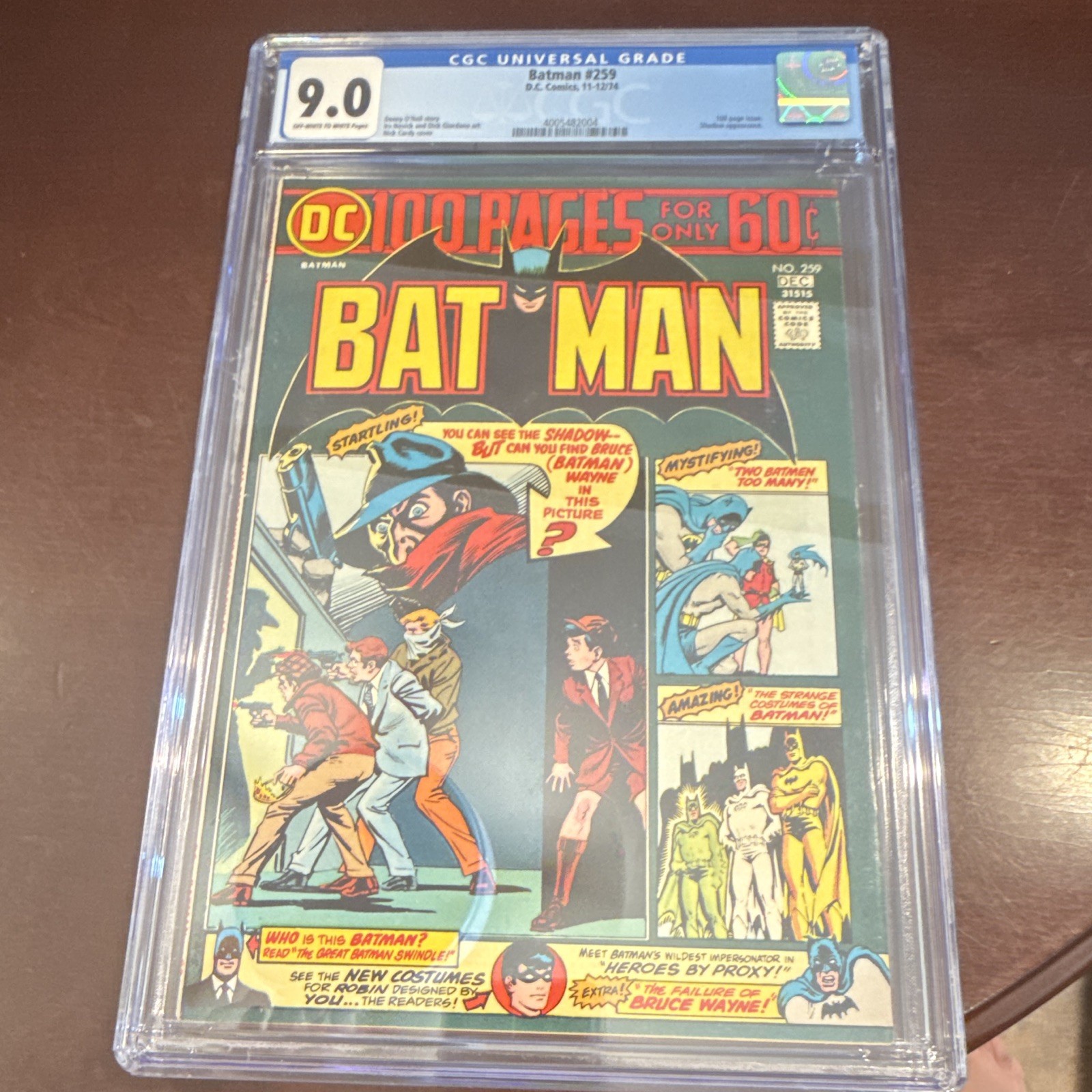 DC Comics Batman #259 (1974) CGC 9.0 Denny O'Neil Superheroes Comic