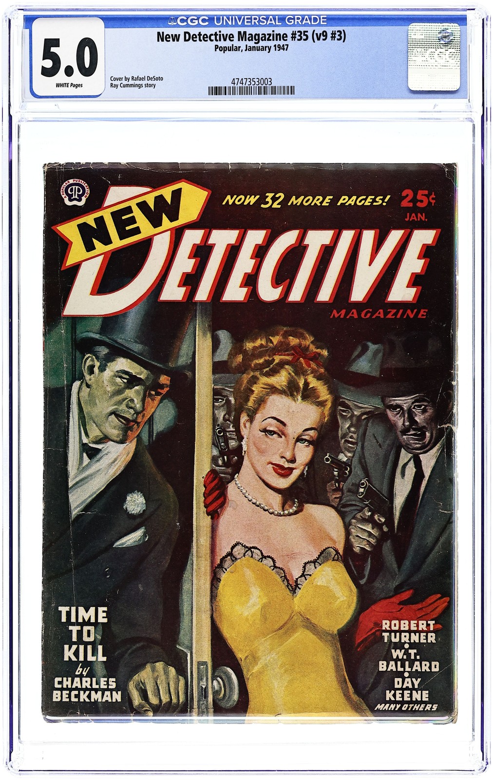 New Detective Magazine Pulp Jan 1947 Vol. 9 #3 CGC 5.0 4747353003