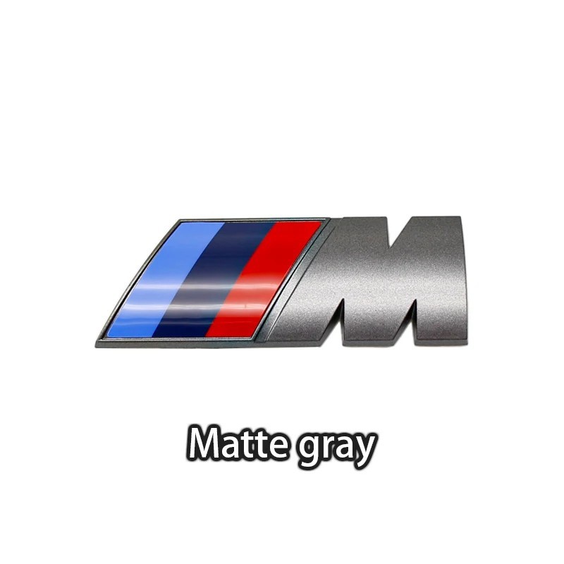 M Performance Sport Badge 3D Emblem Cerium gray, BMW Logo Trunk Fender 5.5X2cm