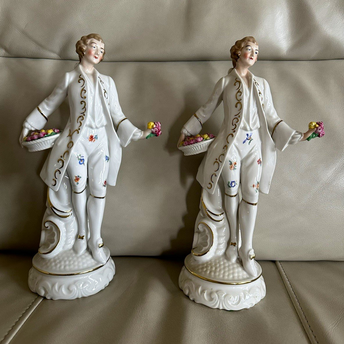 Vintage Mid-Century White Porcelain Figurine / Candelabra Base – Made in Germany