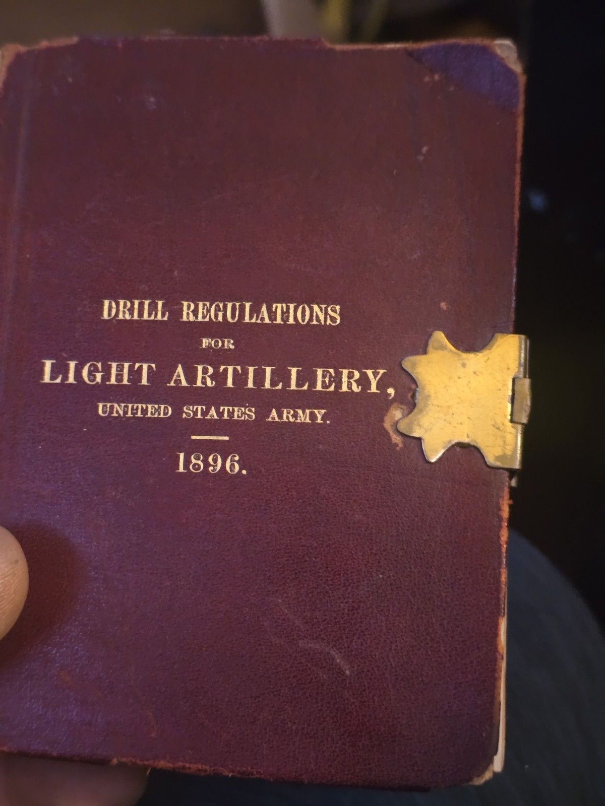 Leather 1896 Drill Regulations For Light Artillery Pocket Sized Book With A... Leather 1896 Drill Regulations For Light Artillery Pocket Sized Book With A...