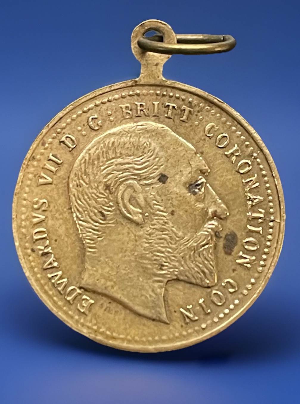 Antique 1902  Edward VII British Coronation, St George Slaying Dragon Medal