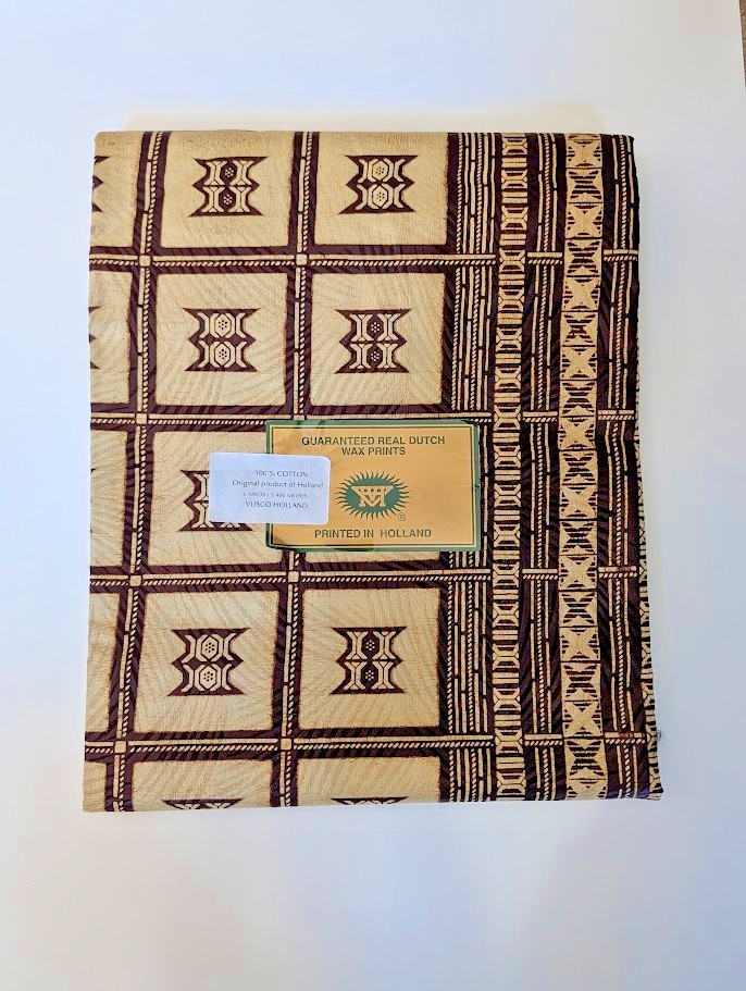 Vlisco Kings Chair Razor 8008 Dutch Wax Hollandais Fabric 6 Yards Vintage NOS