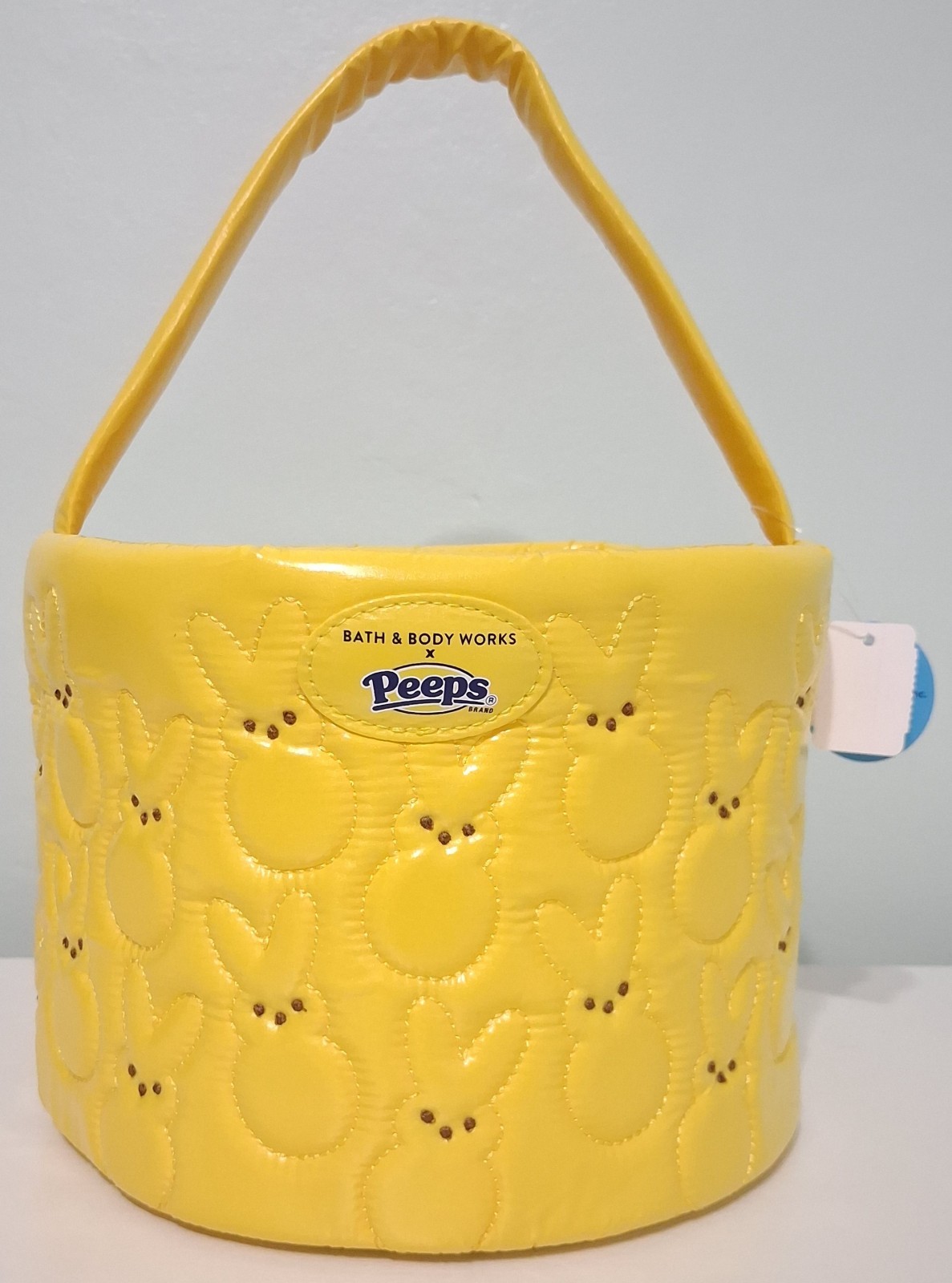 Bath & Body Works Peeps Yellow Marshmallow Bunnies Easter Gift Basket Bag NEW