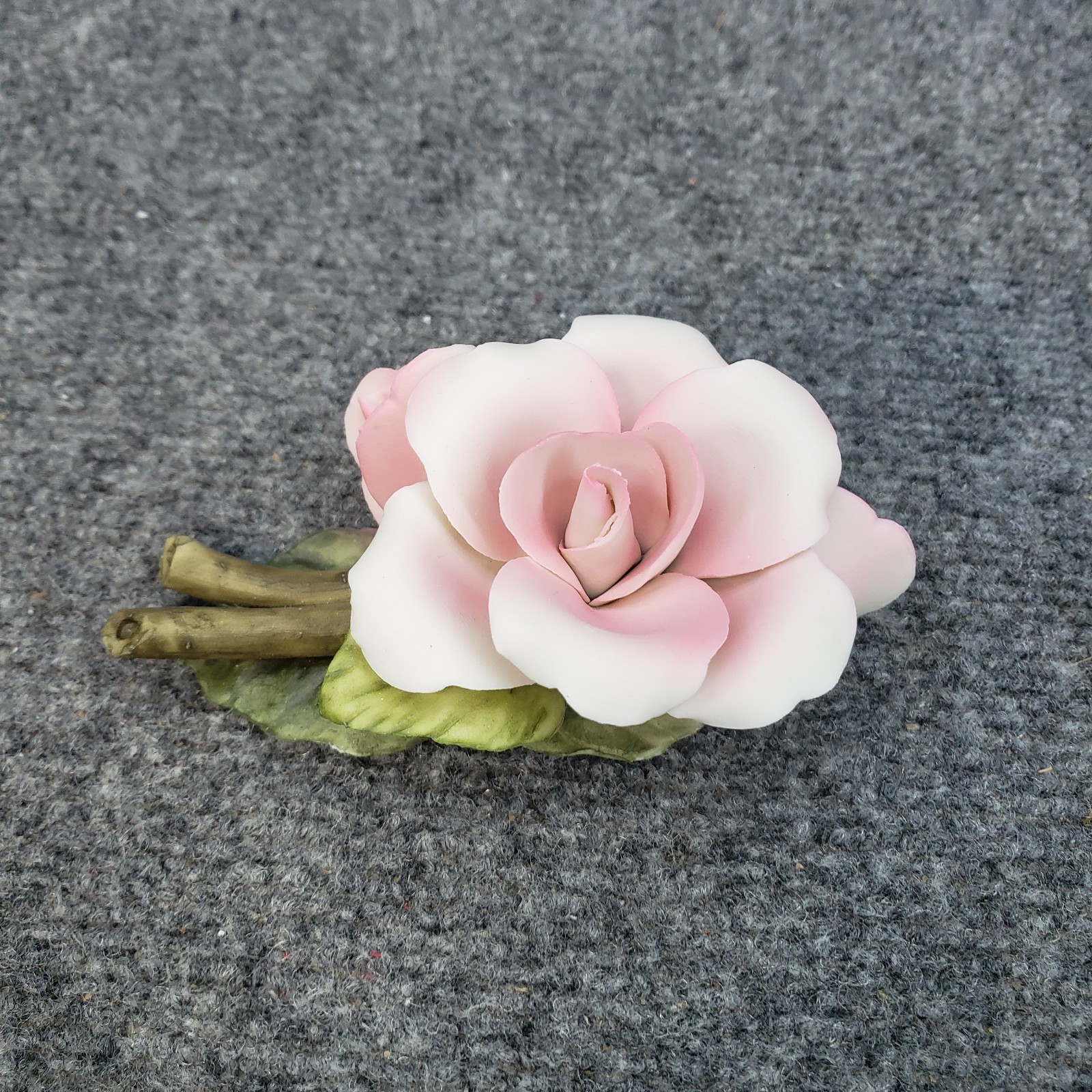 NEW - Vtg Napolean Porcelain D'Arte Pink Rose Figurine Table Decor Italy