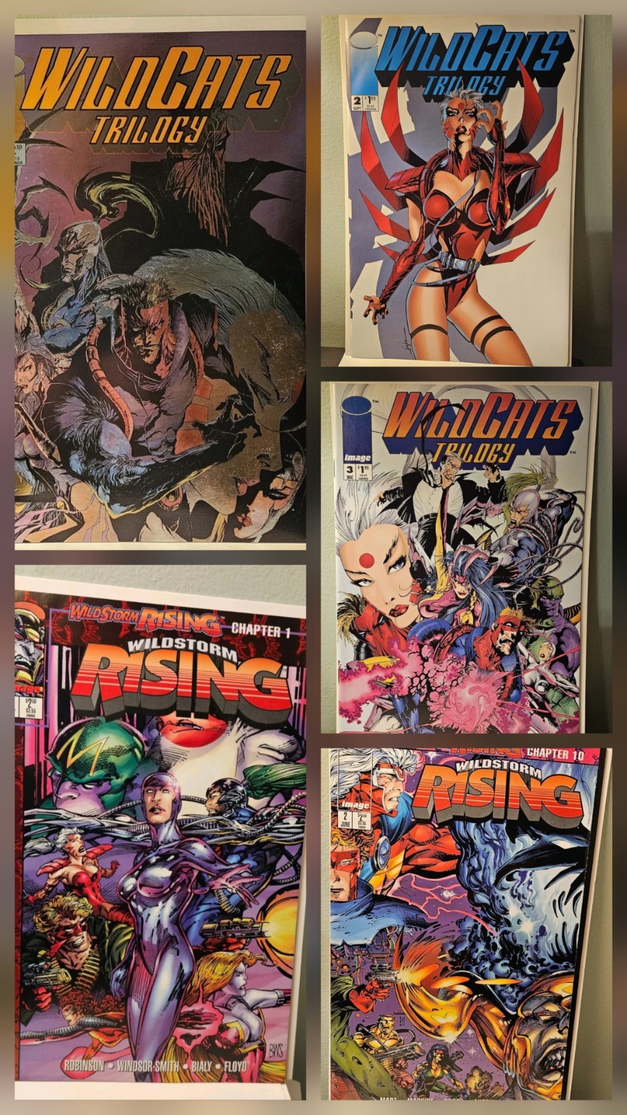 WildC.A.T.s Trilogy #1-3 Wildstorm Rising #1-2 Sourcebook #1-2 Comic Lot