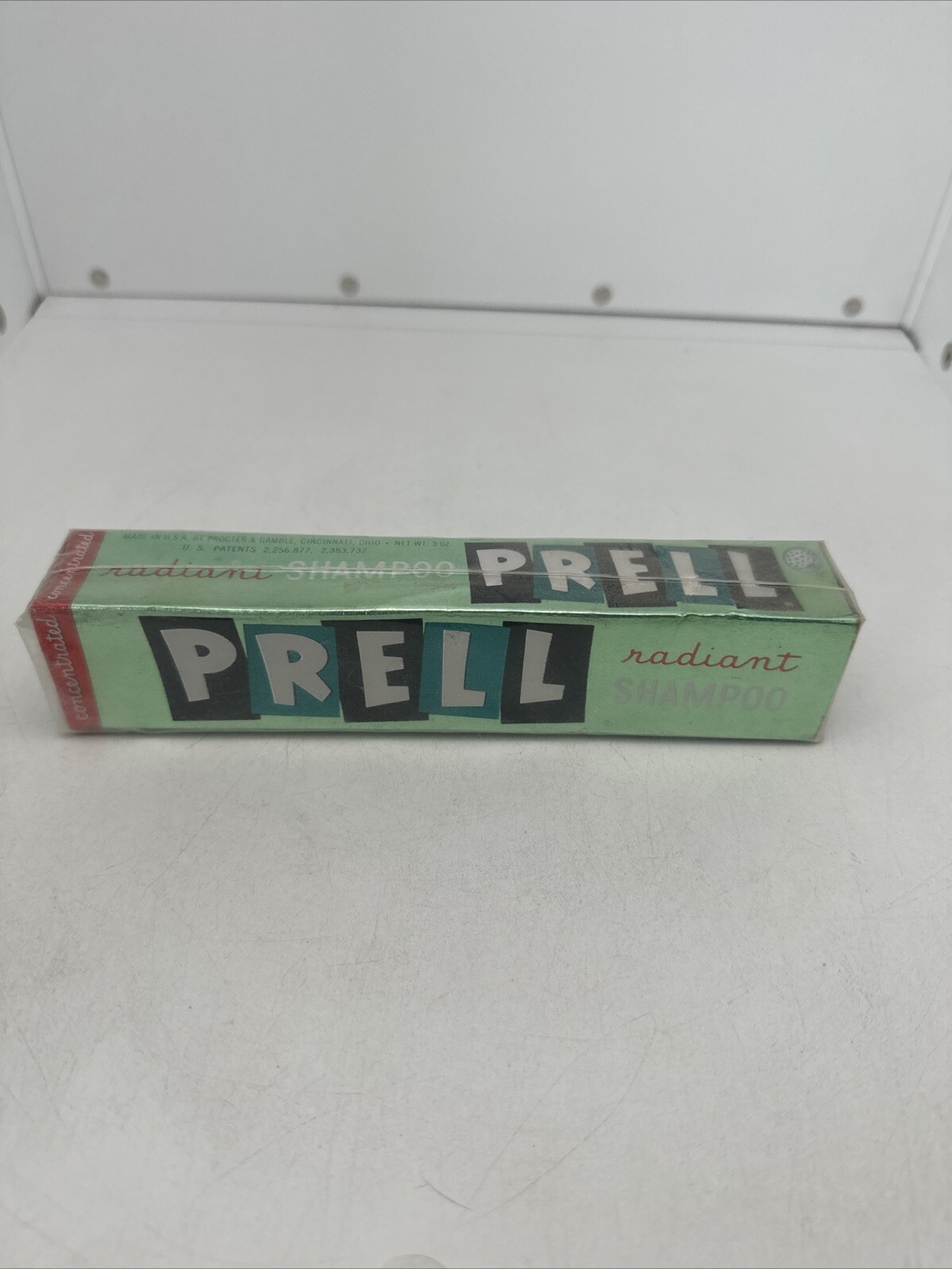 VTG 1957 PRELL Radiant Shampoo 3 oz Box Only Smithsonian Info