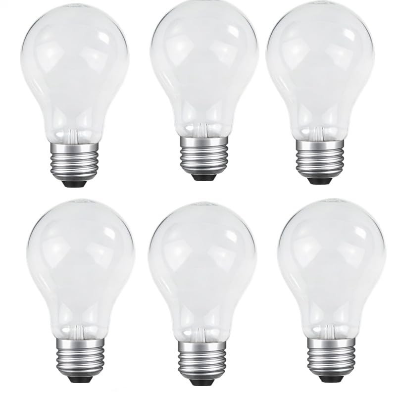 JUNFMLY 60 Watt Incandescent 2.36 inches diameter, 3.79 length, White