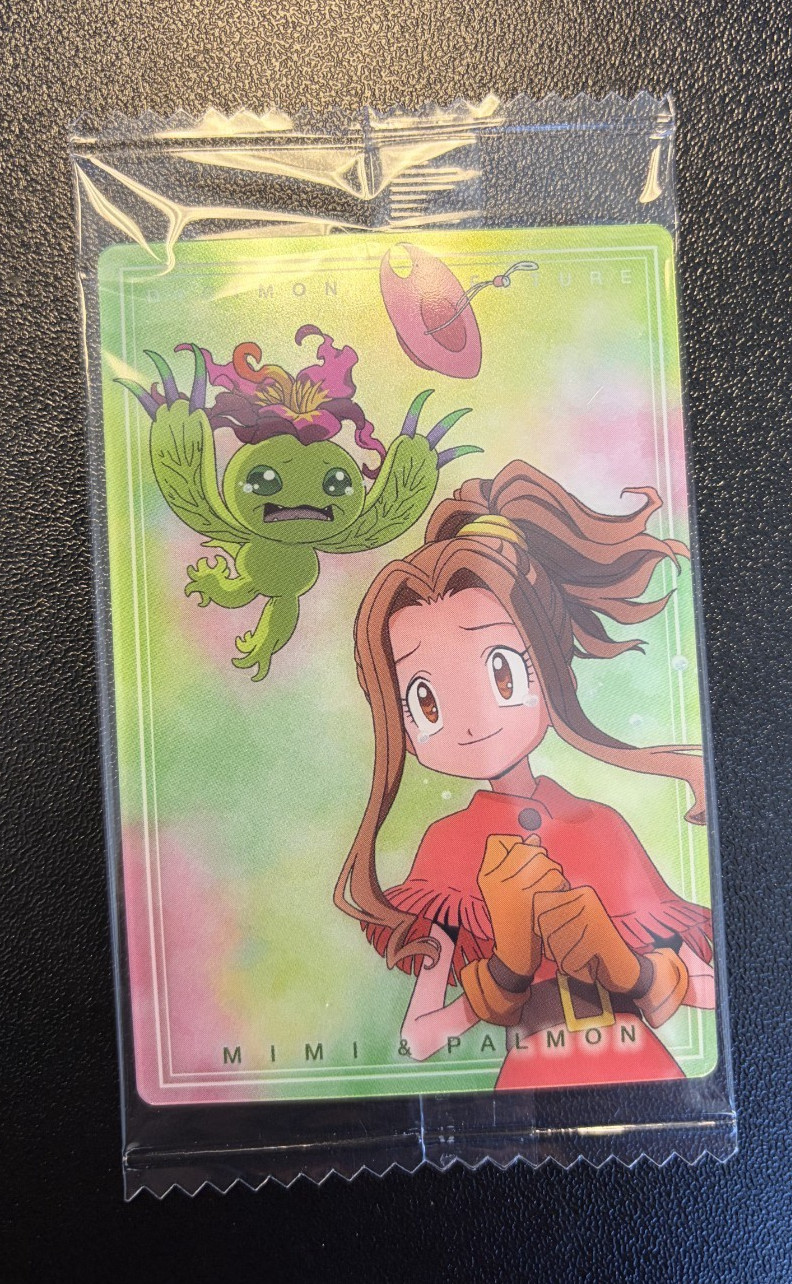 Mimi Tachikawa & Palmon Wafer Art Card Digimon Adventure 01 NEW Japan