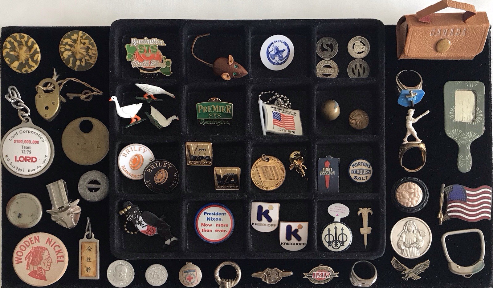 Vintage Junk Drawer Mixed Lot ~ Pins/Coins/Tokens/Buttons/Lock/Rings ~ 45+ Items