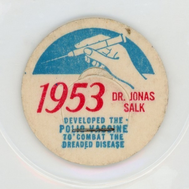 Milk Cap - 1953 - Dr. Jonas Salk Develops The Polio Vaccine To Combat Disease