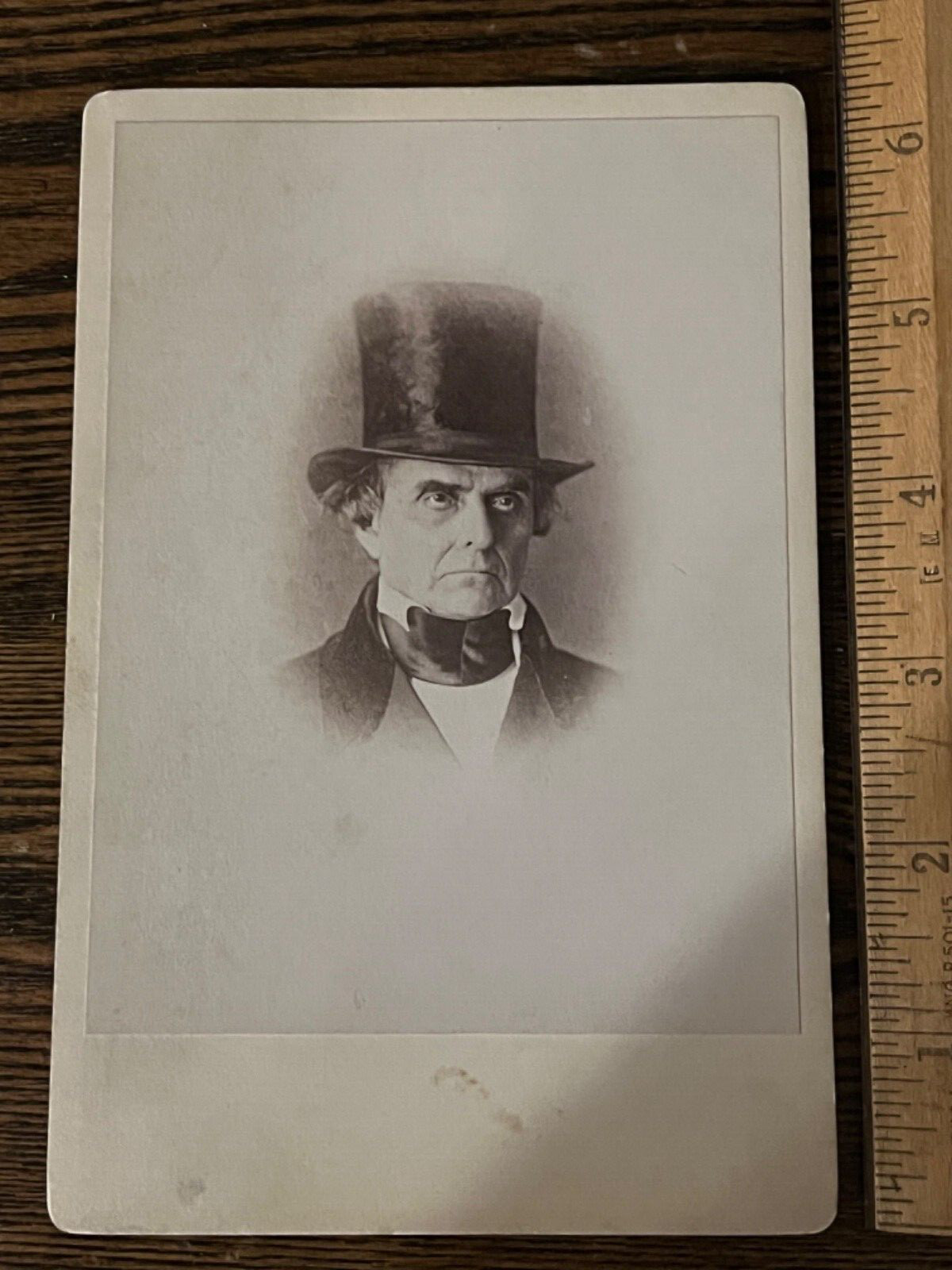 1860s US Senator Daniel Webster Dartmouth College cabinet card photograph 1860s US Senator Daniel Webster Dartmouth College cabinet card photograph